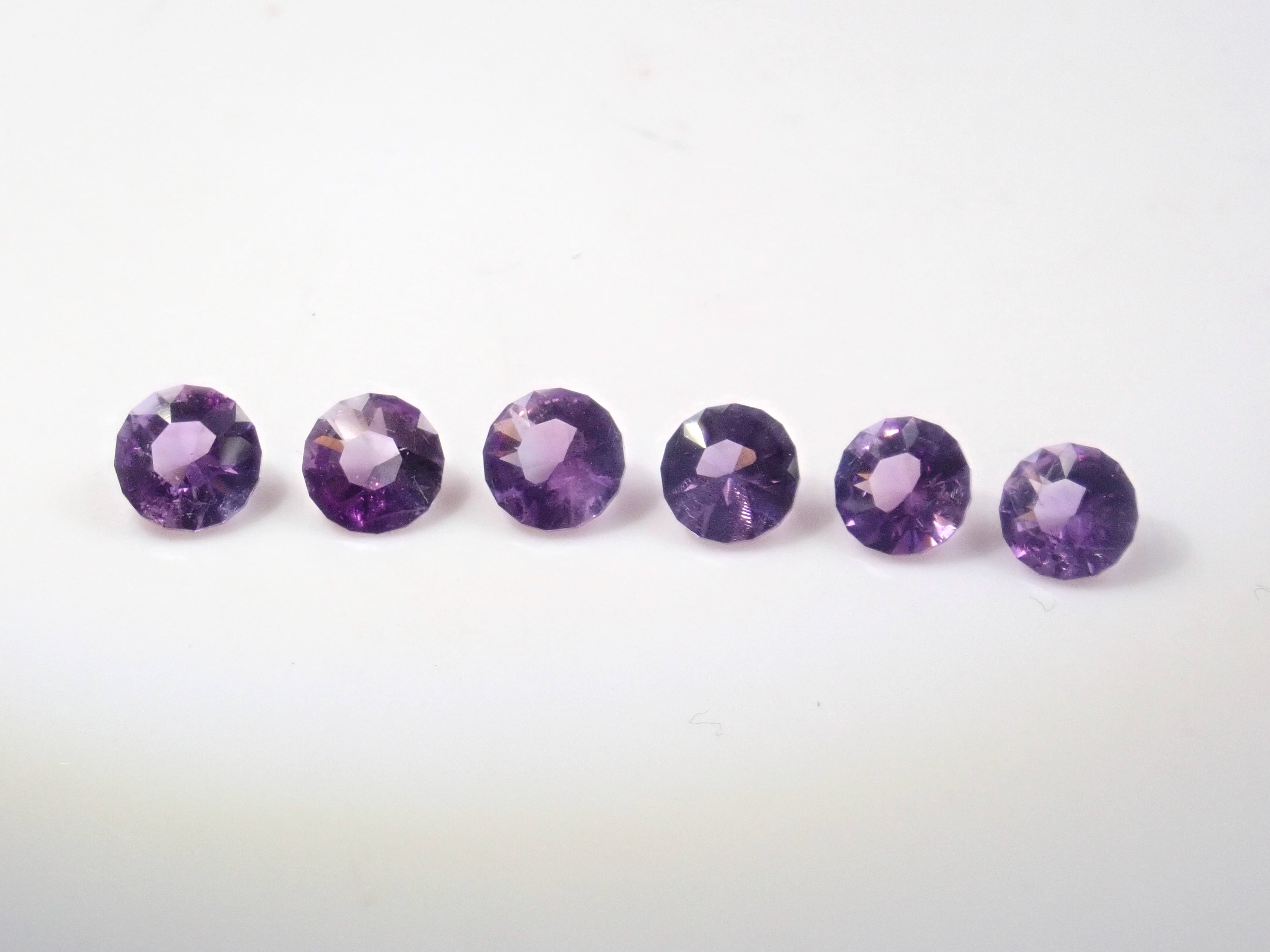 Limited to 6 stones: 1 Brazilian amethyst loose stone (5mm, round cut) Multiple purchase discounts available