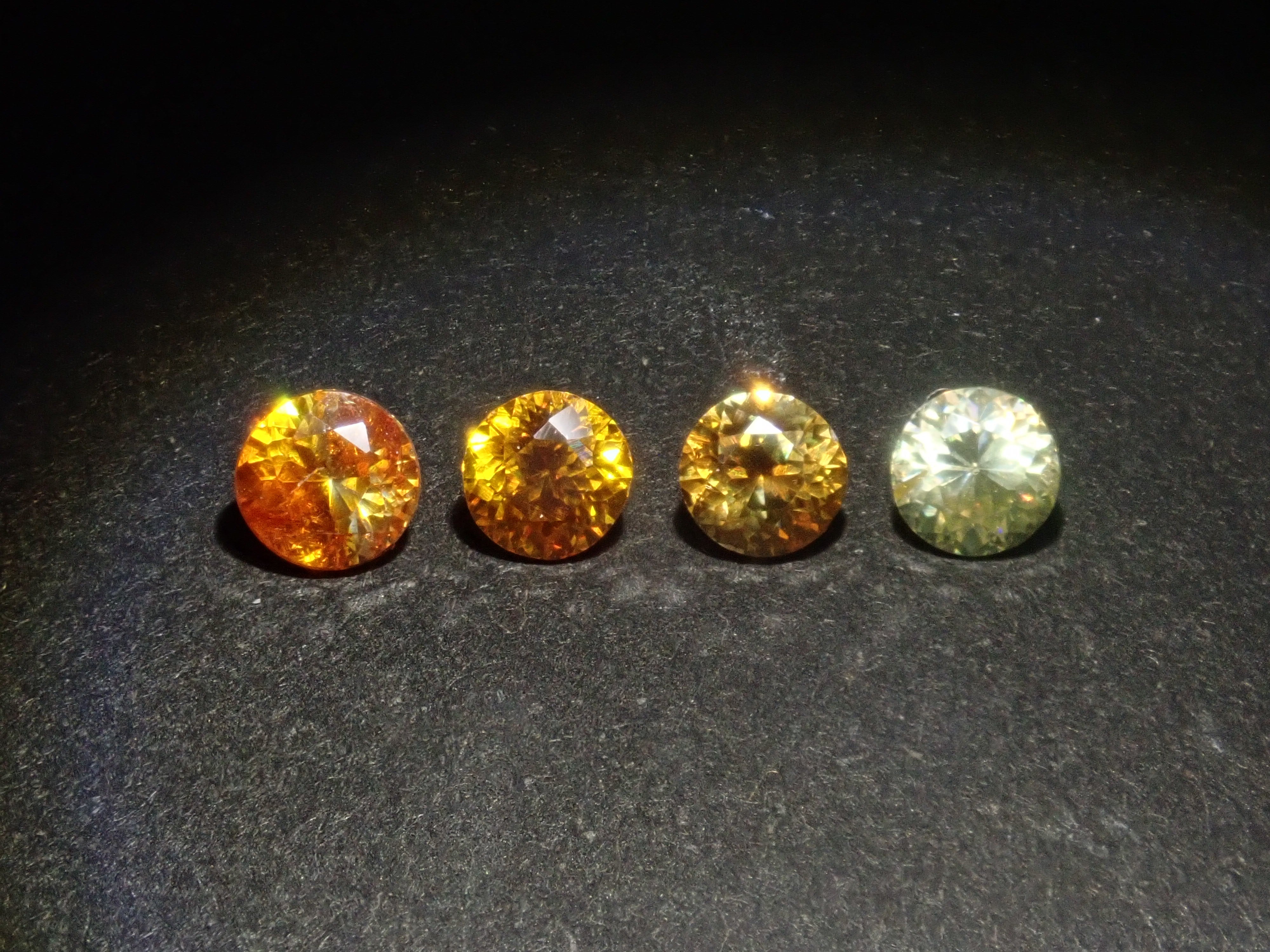 Limited to 4 stones: 1 loose sphalerite stone from Spain (round cut, 3.5mm) Multiple purchase discounts available