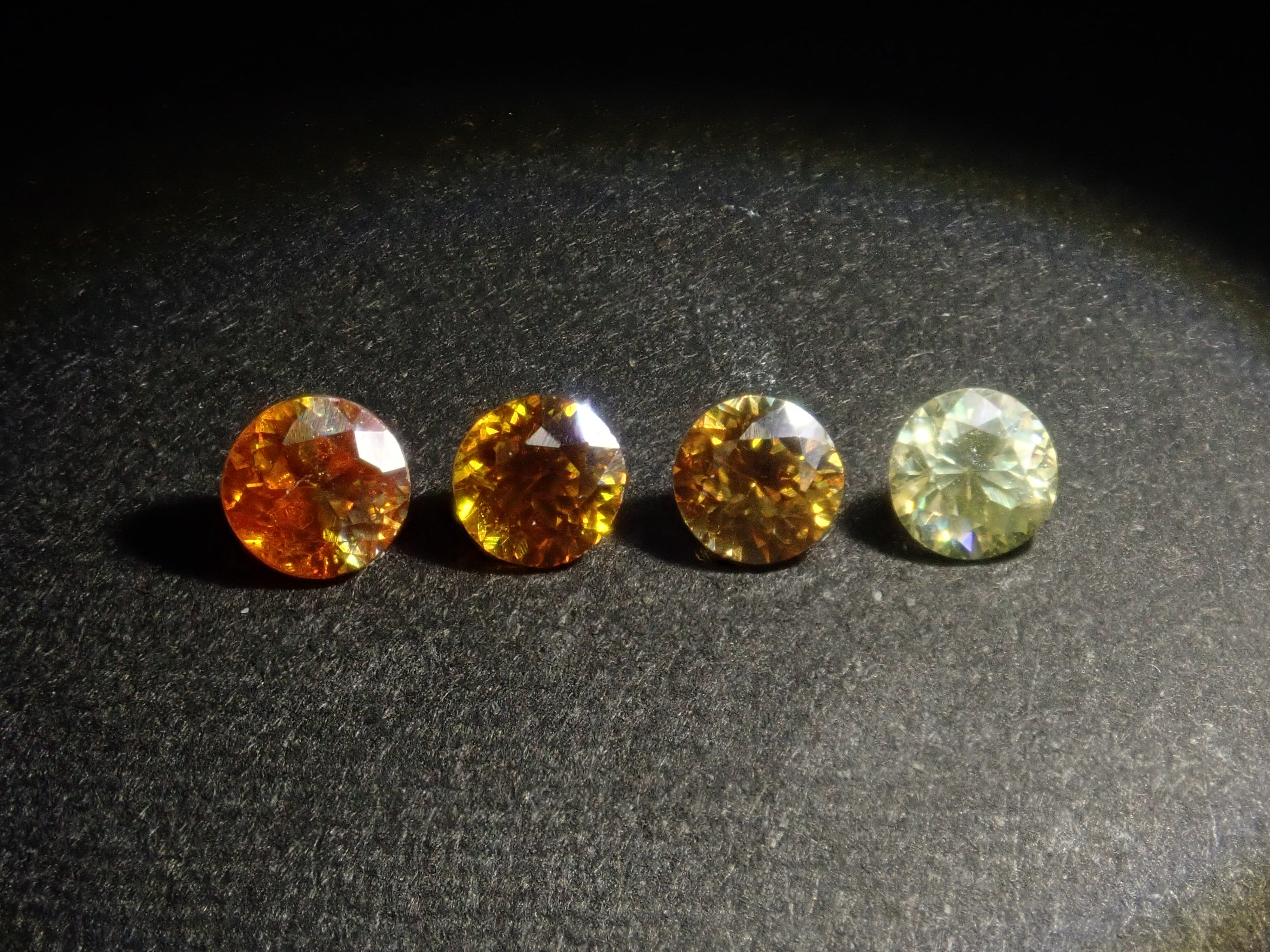 Limited to 4 stones: 1 loose sphalerite stone from Spain (round cut, 3.5mm) Multiple purchase discounts available