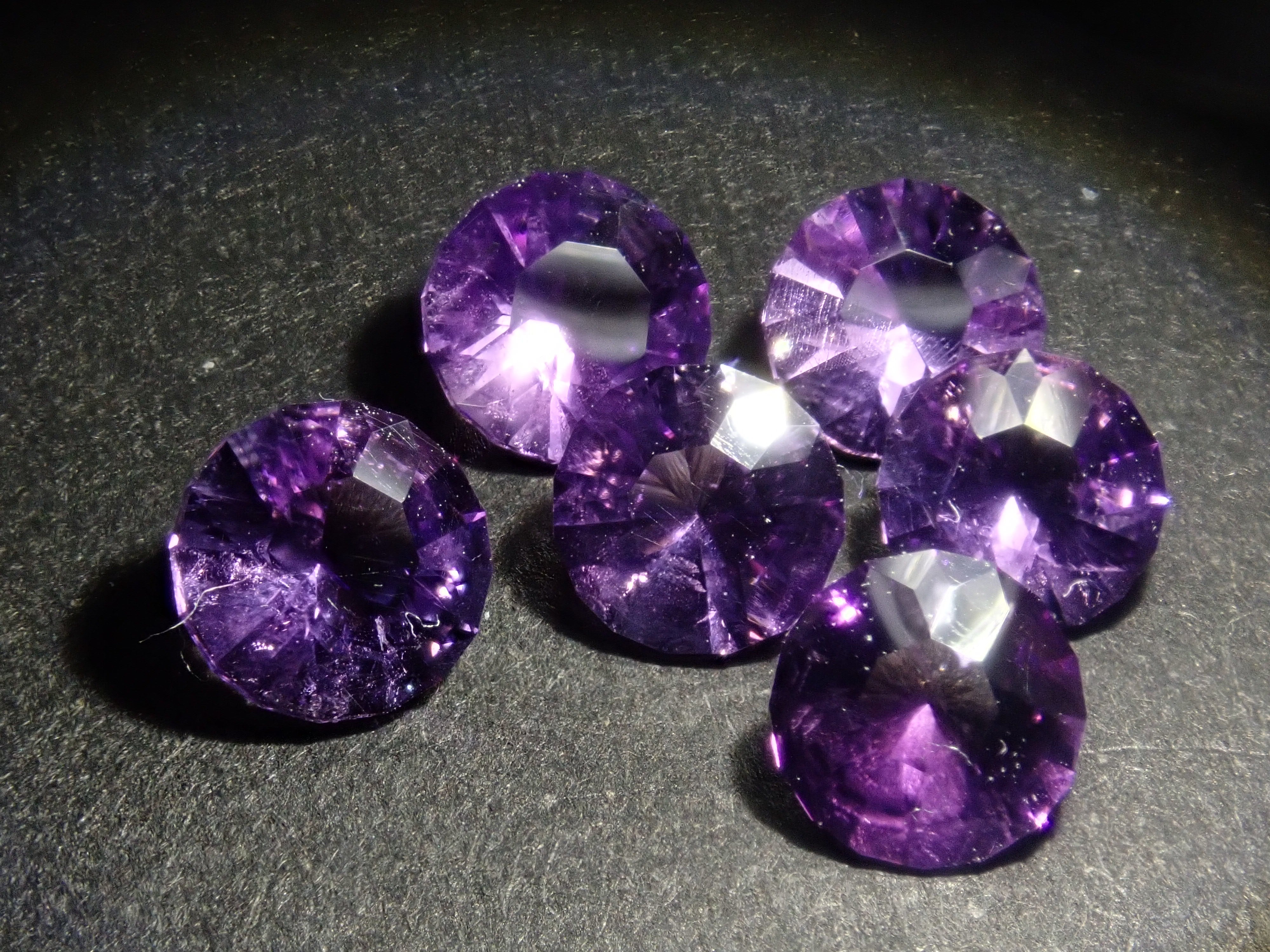 Limited to 6 stones: 1 Brazilian amethyst loose stone (5mm, round cut) Multiple purchase discounts available