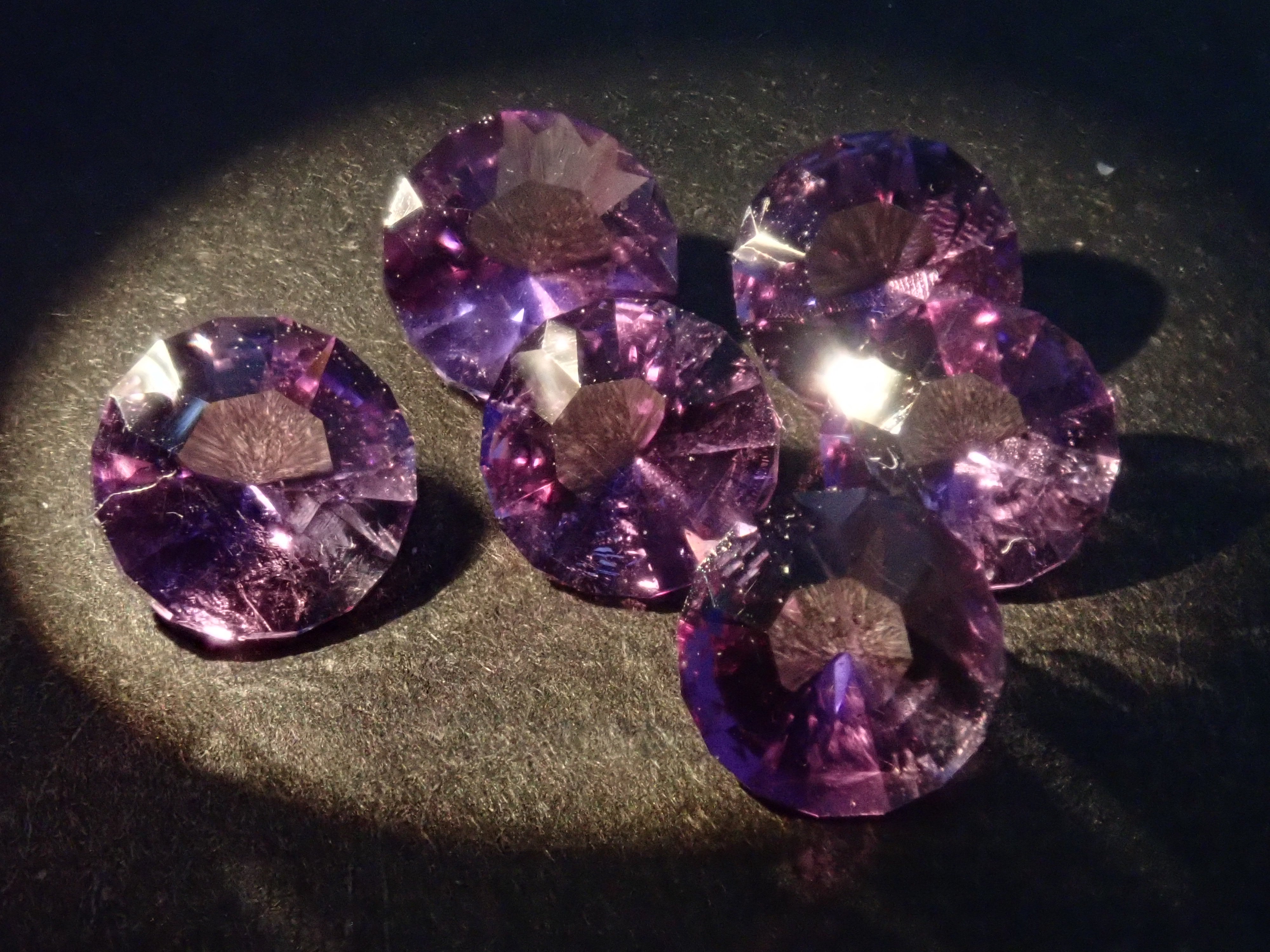 Limited to 6 stones: 1 Brazilian amethyst loose stone (5mm, round cut) Multiple purchase discounts available