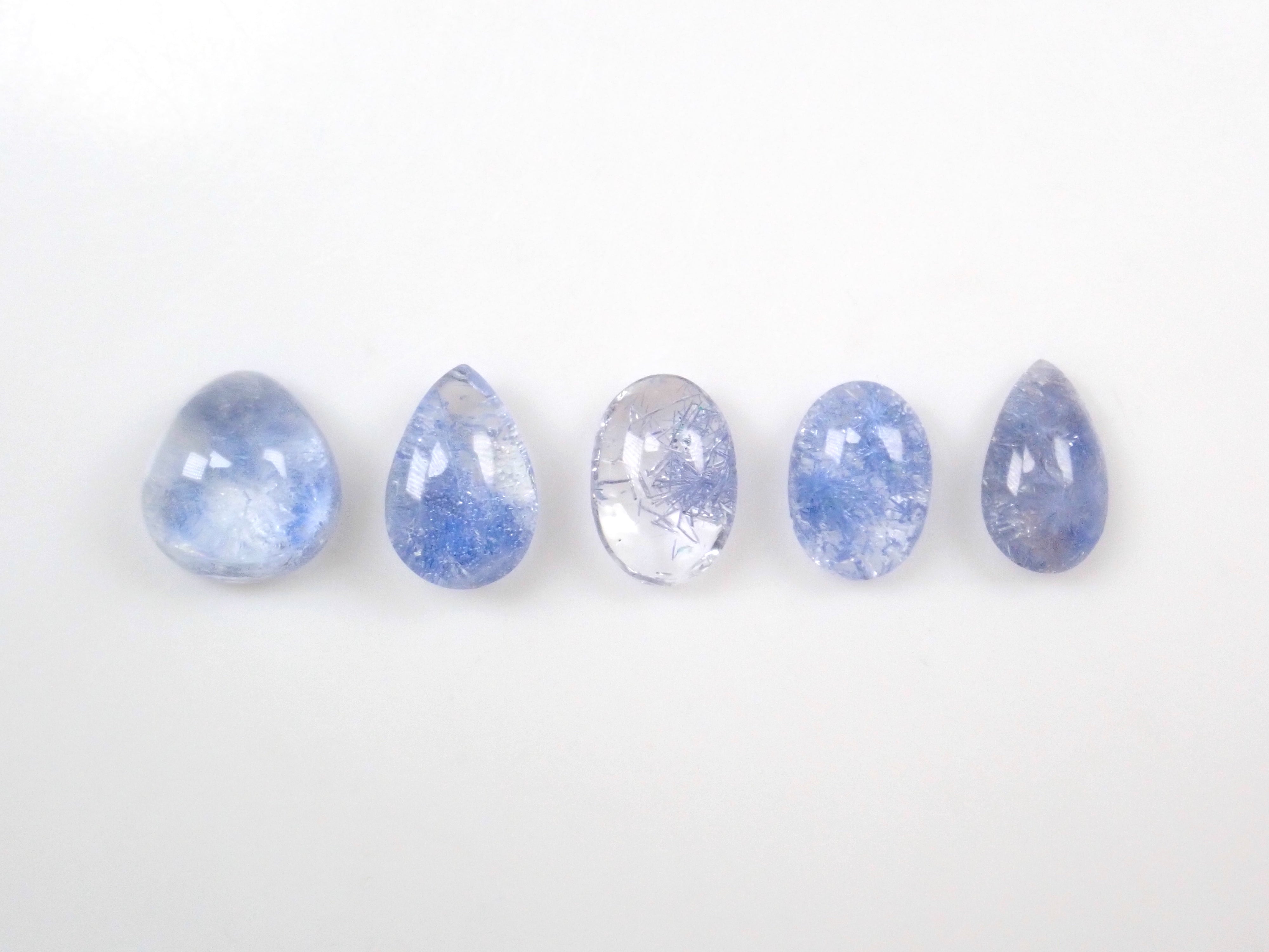 Limited to 5 stones: Brazilian Dumortierite in Quartz 1 loose stone. Discounts available for multiple purchases.