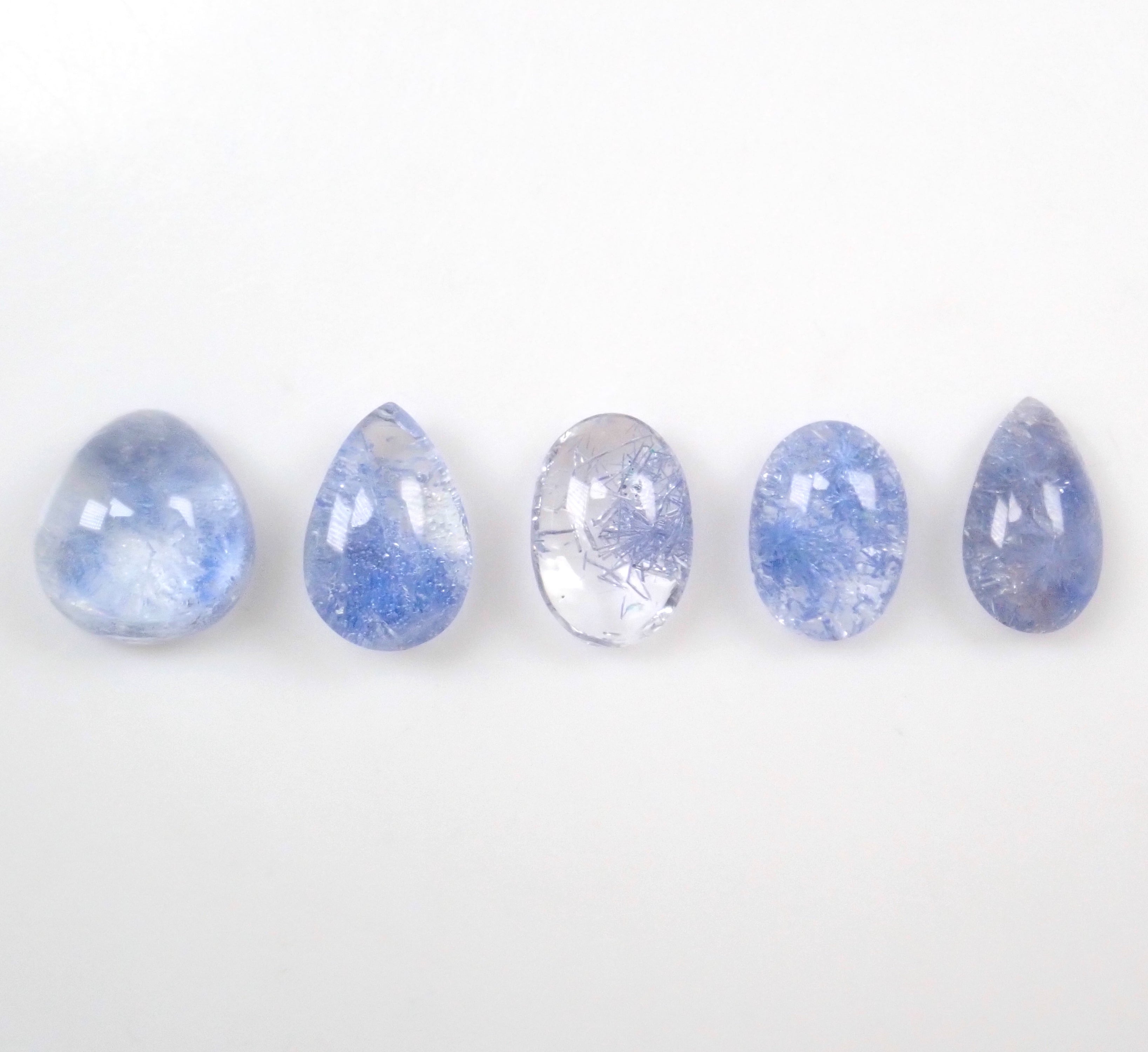 Limited to 5 stones: Brazilian Dumortierite in Quartz 1 loose stone. Discounts available for multiple purchases.