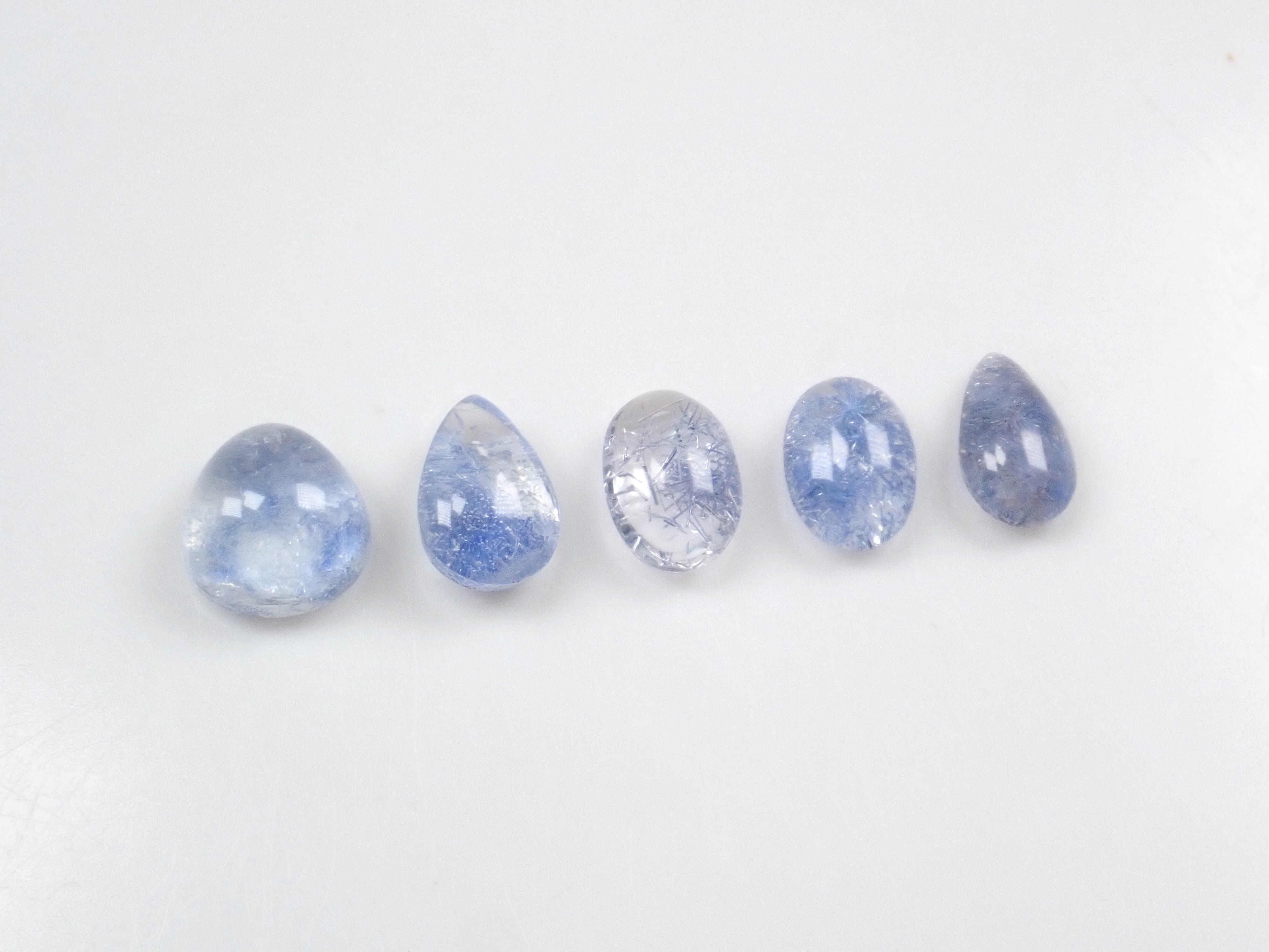 Limited to 5 stones: Brazilian Dumortierite in Quartz 1 loose stone. Discounts available for multiple purchases.