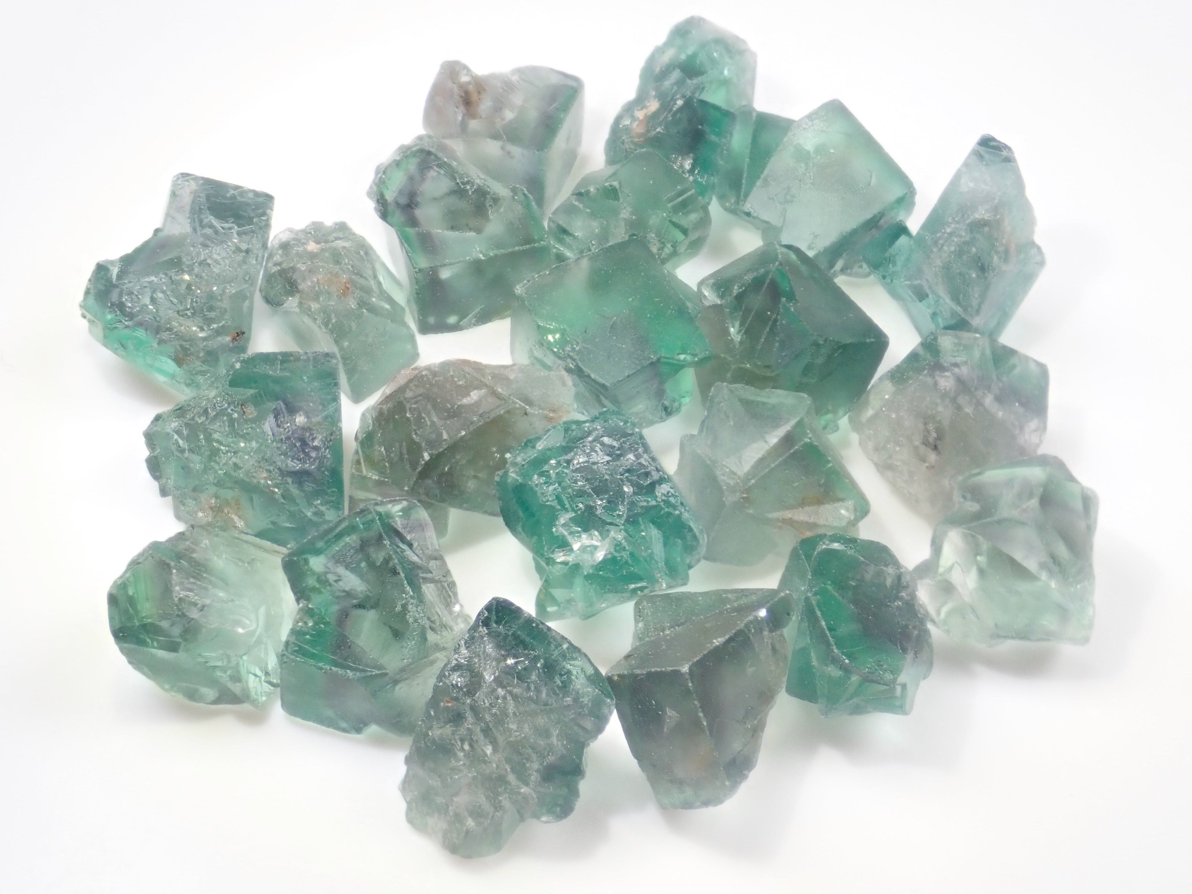 [On sale from 10pm on 2/15] [New in Tucson] Set of 2 fluorite rough stones from Diana Maria and Lady Annabella in the UK [Multiple purchase discounts available]