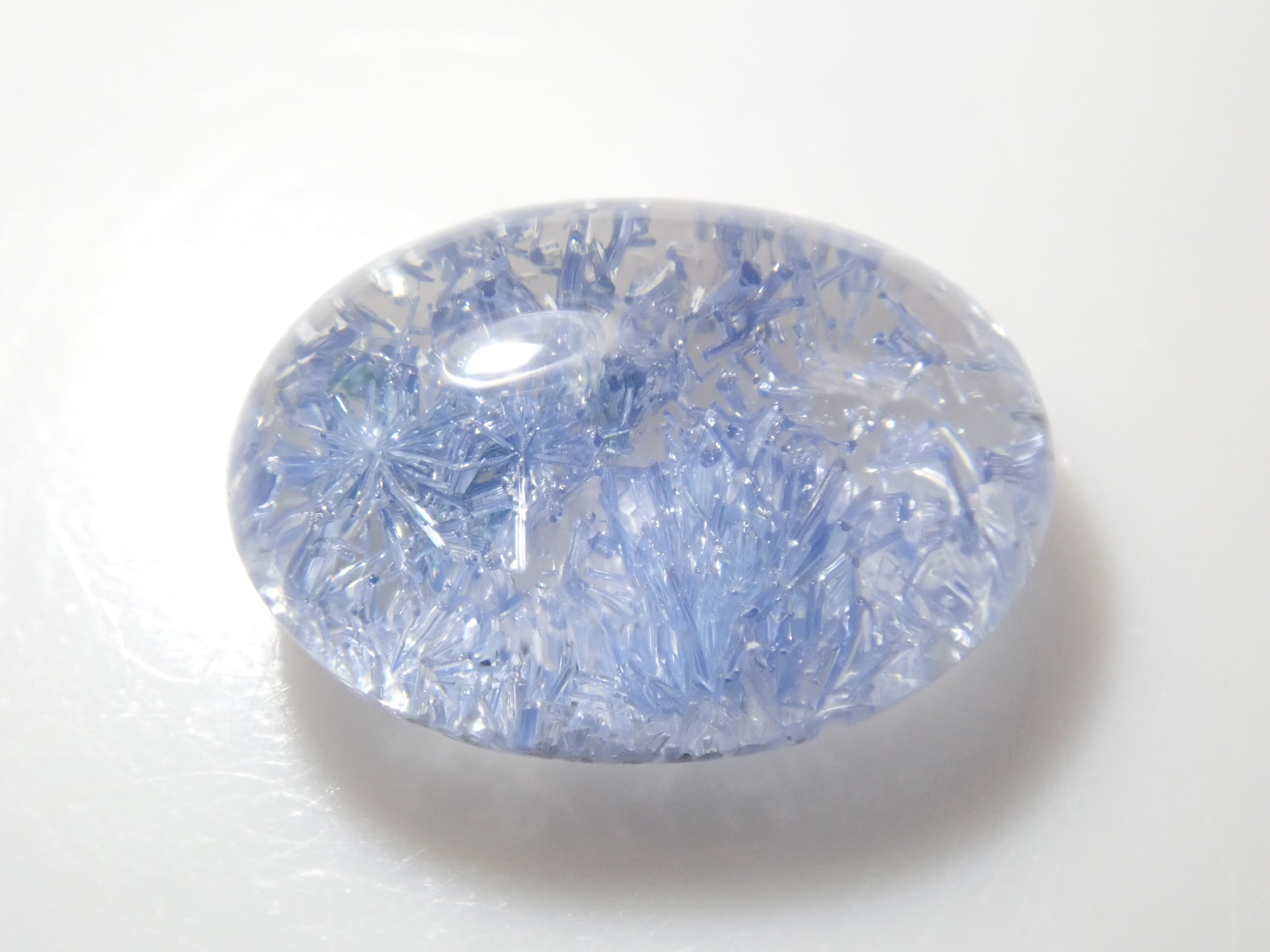 Limited to 5 stones: Brazilian Dumortierite in Quartz 1 loose stone. Discounts available for multiple purchases.