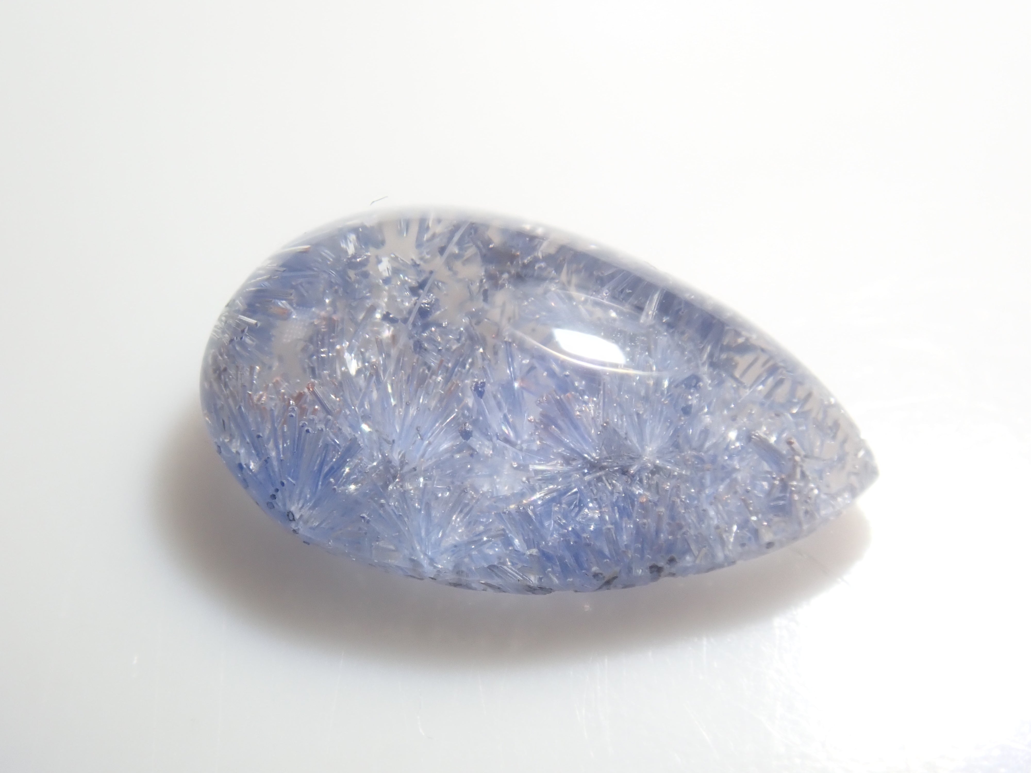 Limited to 5 stones: Brazilian Dumortierite in Quartz 1 loose stone. Discounts available for multiple purchases.