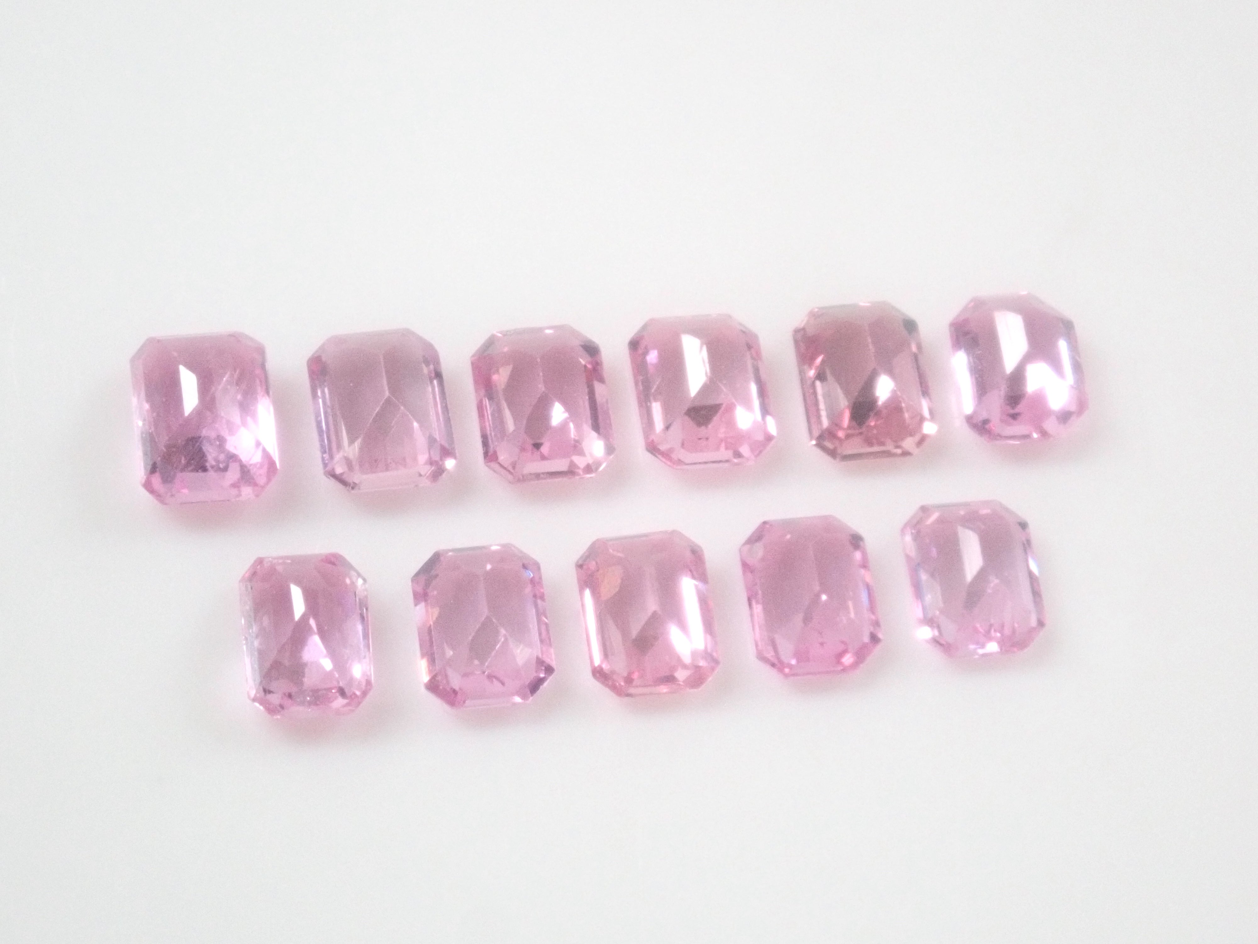 [Sale 6/] 10:00 PM - Limited 11 Stones - Sri Lankan Pink Sapphire (Emerald Cut) Average 0.73ct (Multiple Purchase Discount Available)