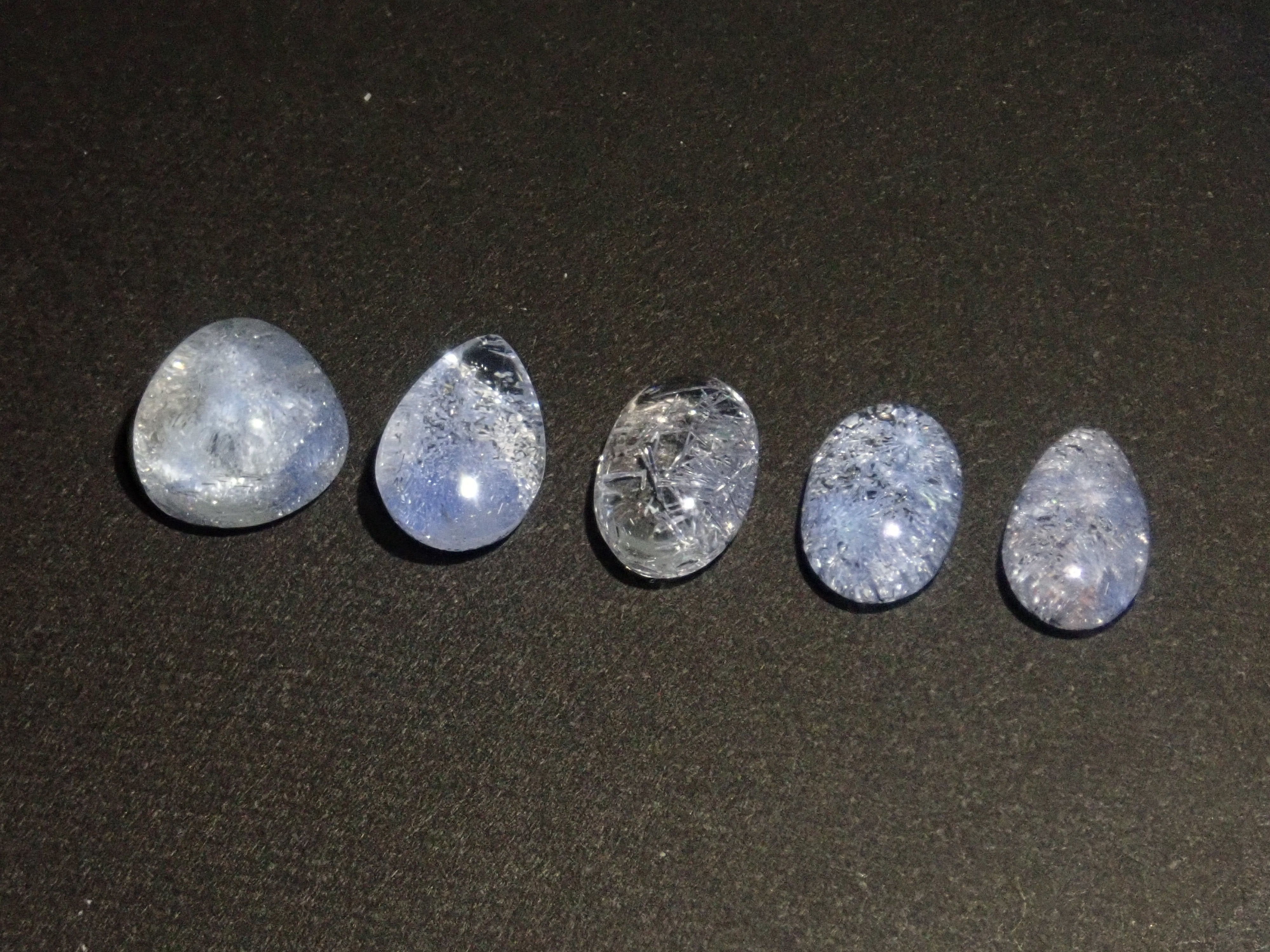 Limited to 5 stones: Brazilian Dumortierite in Quartz 1 loose stone. Discounts available for multiple purchases.