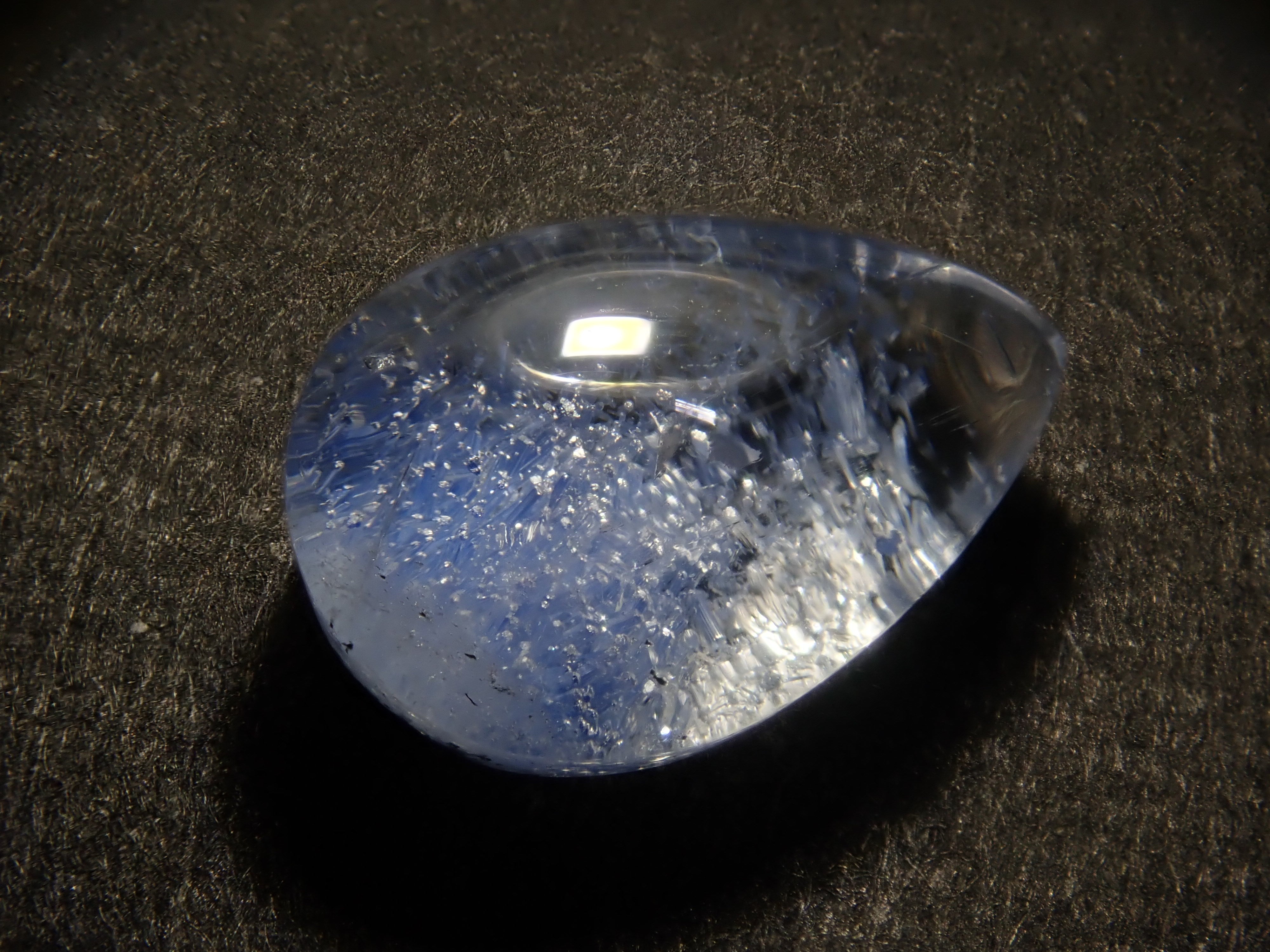 Limited to 5 stones: Brazilian Dumortierite in Quartz 1 loose stone. Discounts available for multiple purchases.