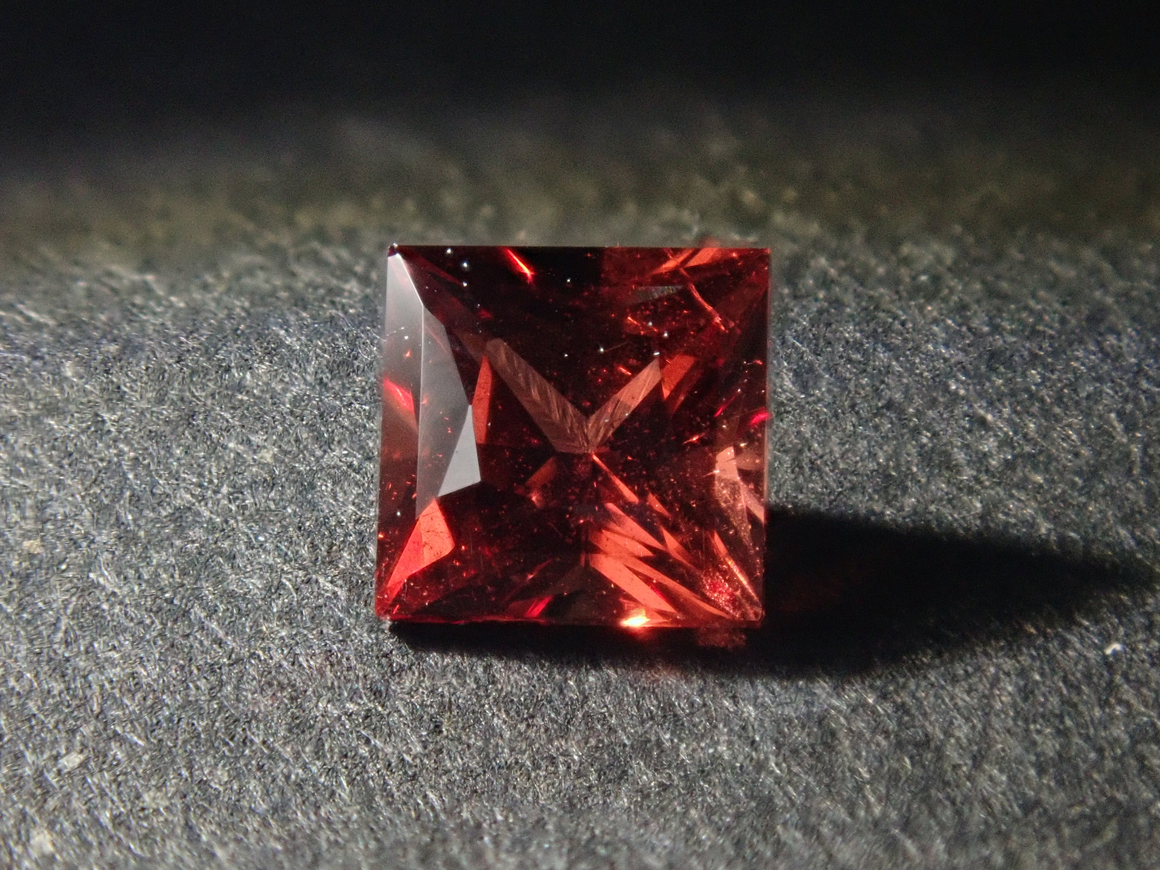 Limited to 3 stones: 1 Tanzanian pyrope almandine garnet (princess cut) loose stone (multiple purchase discounts available)