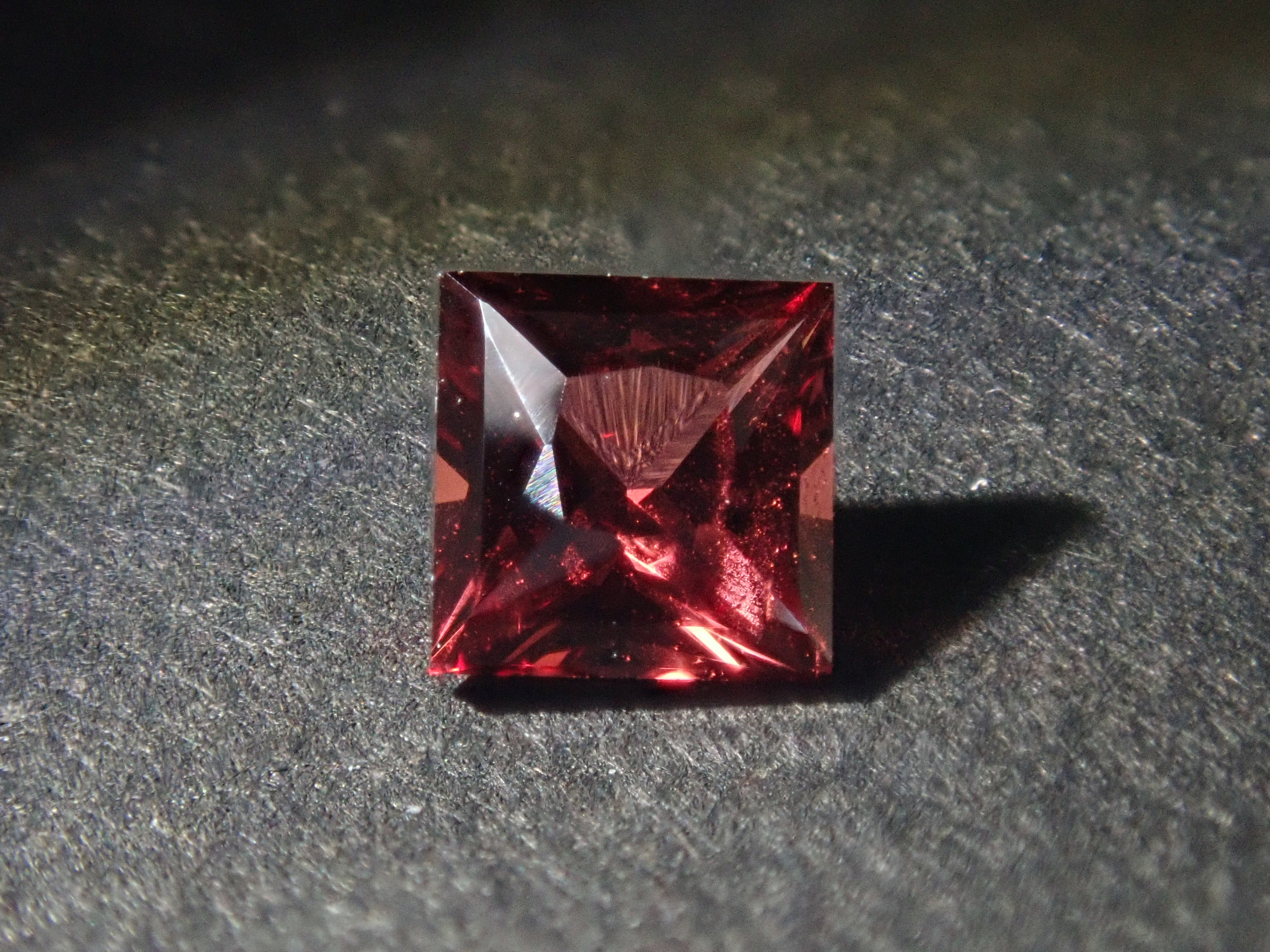 Limited to 3 stones: 1 Tanzanian pyrope almandine garnet (princess cut) loose stone (multiple purchase discounts available)