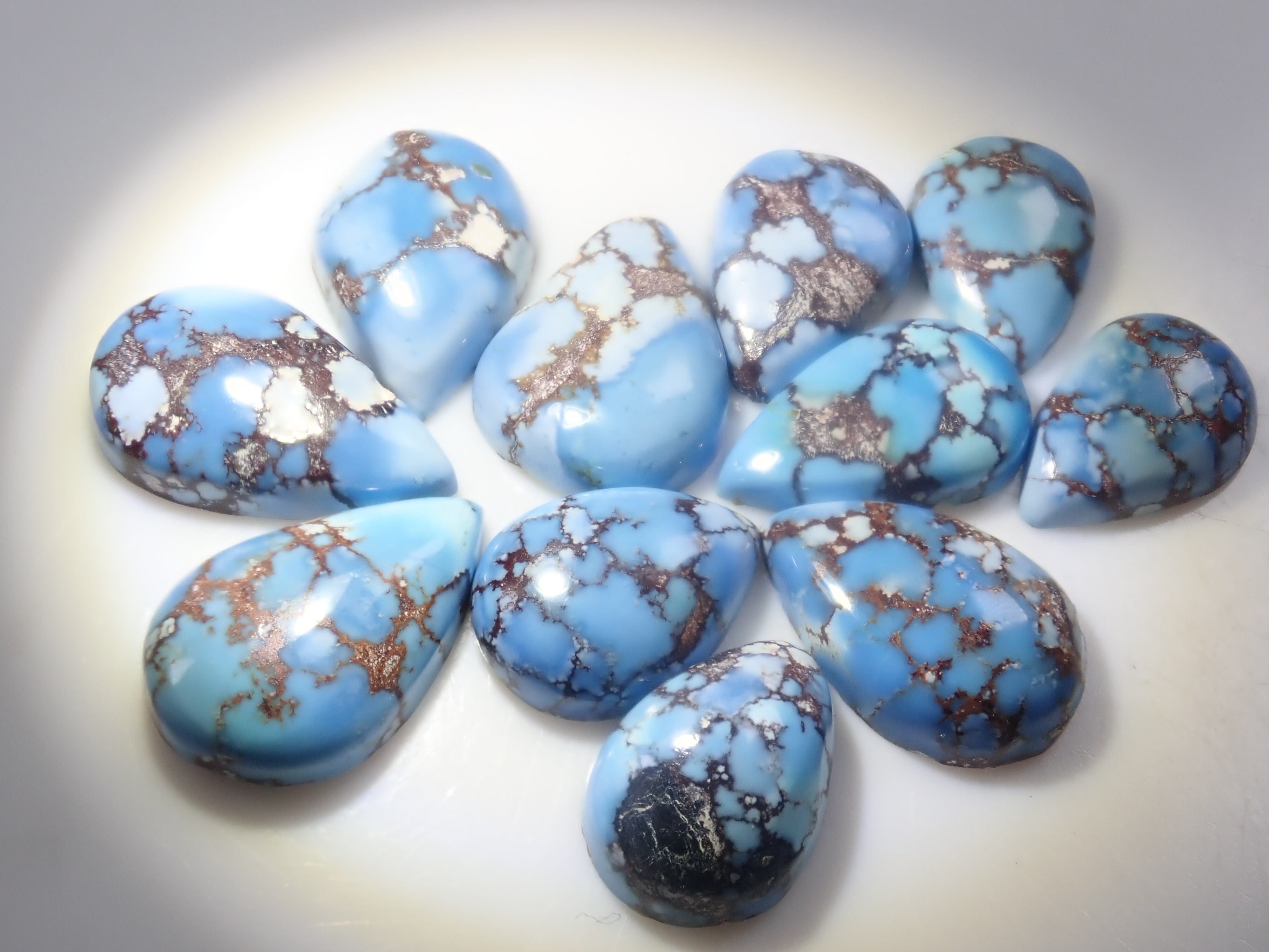 【2/28 22時販売】《限定11石》カザフスタン産ゴールデンヒルターコイズ（トルコ石,12月誕生石,平均1.3ct）《複数購入割引有》　