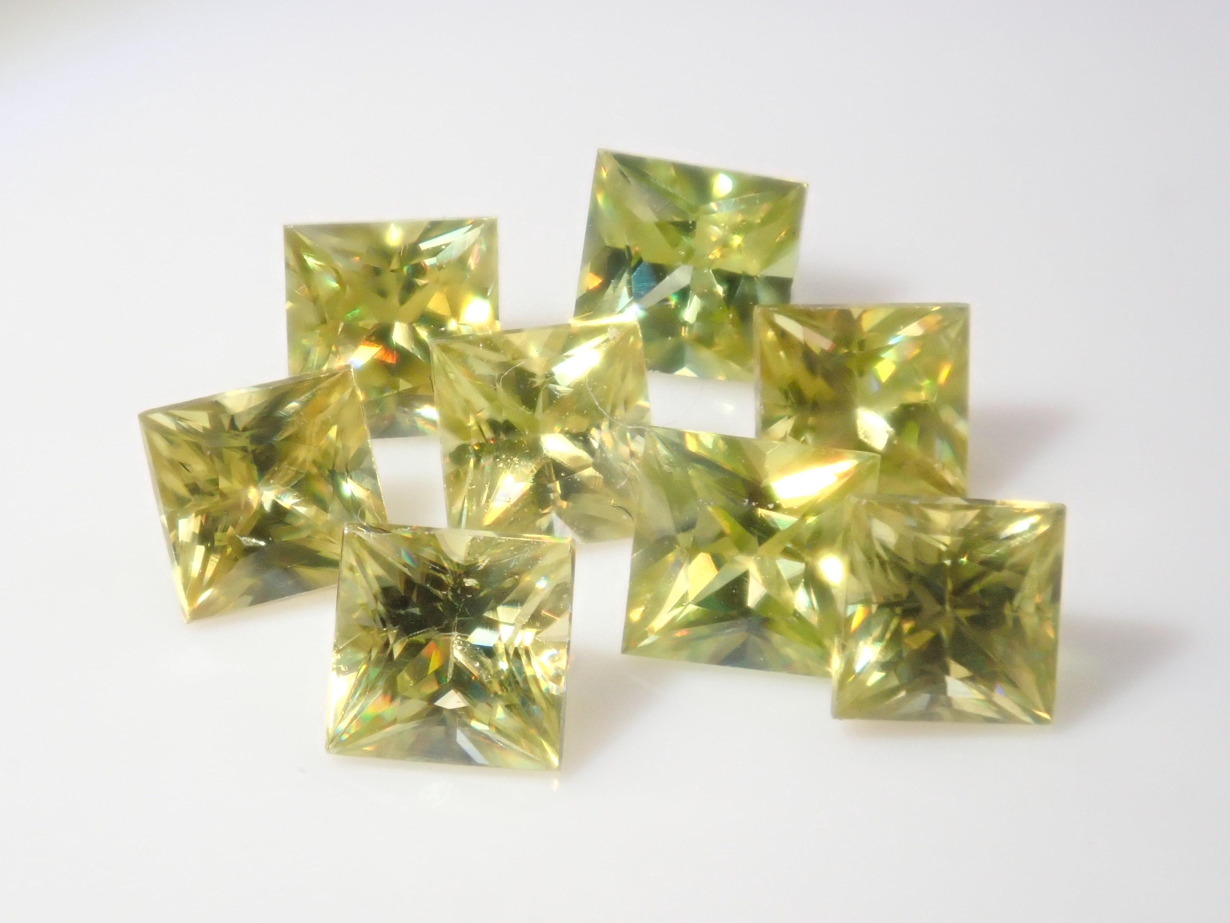 Limited to 8 stones: 1 loose sphene stone from Madagascar (3mm, princess cut) Multiple purchase discounts available