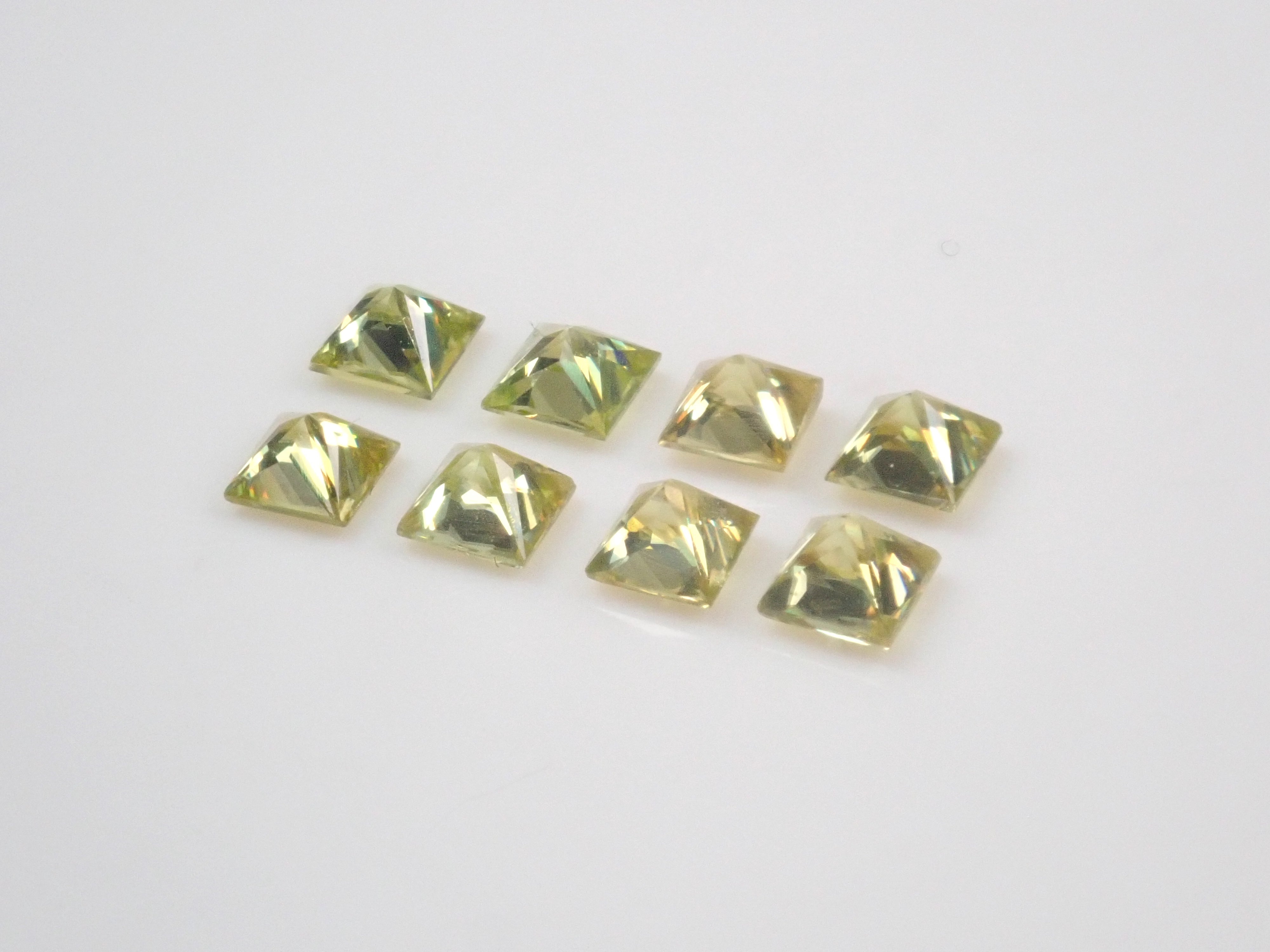 Limited to 8 stones: 1 loose sphene stone from Madagascar (3mm, princess cut) Multiple purchase discounts available