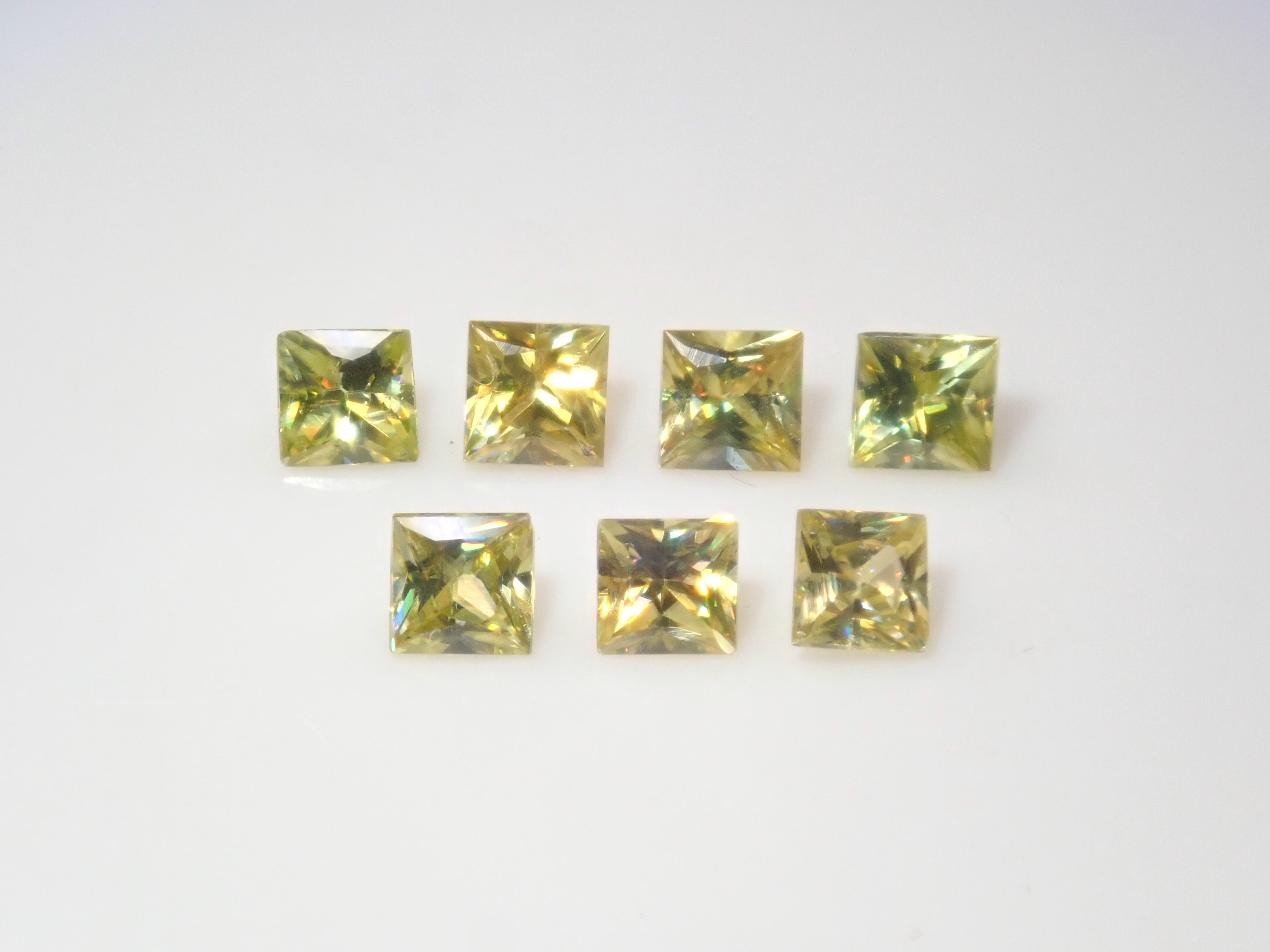 Limited to 7 stones: 1 loose sphene stone from Madagascar (2mm, princess cut) Multiple purchase discounts available