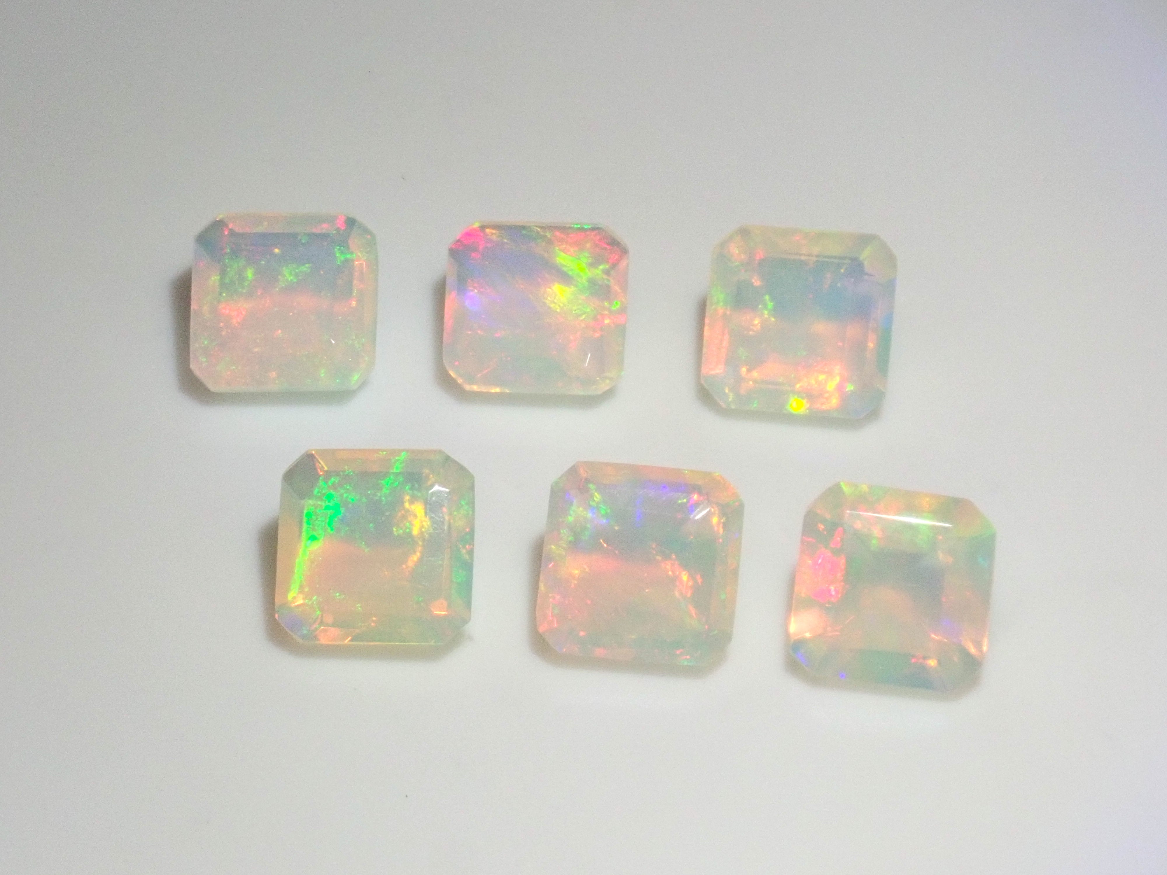 《僅限 6 顆》 1 顆埃塞俄比亞蛋白石散石 (7 x 7mm) 《多買有折扣》