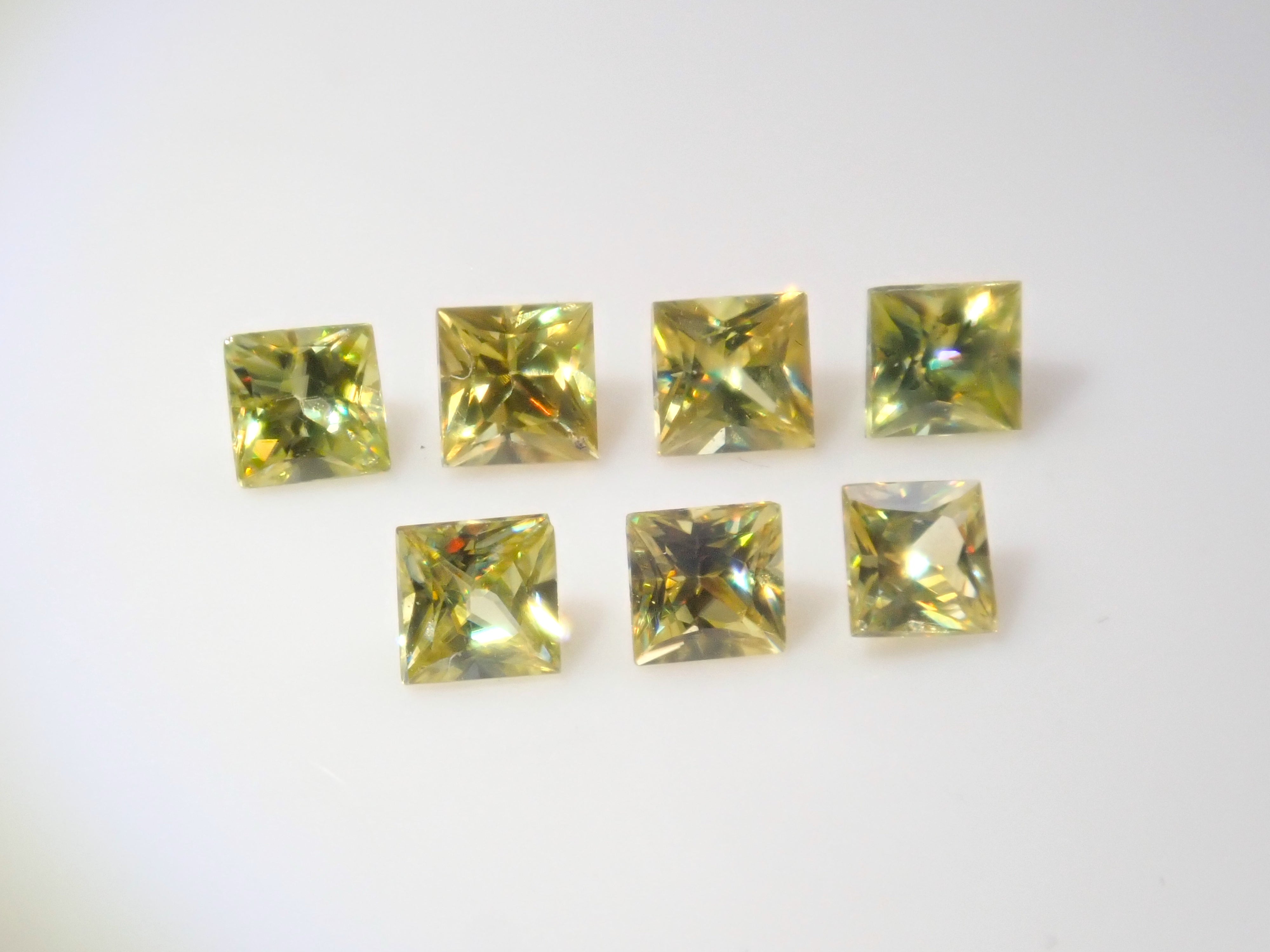 Limited to 7 stones: 1 loose sphene stone from Madagascar (2mm, princess cut) Multiple purchase discounts available