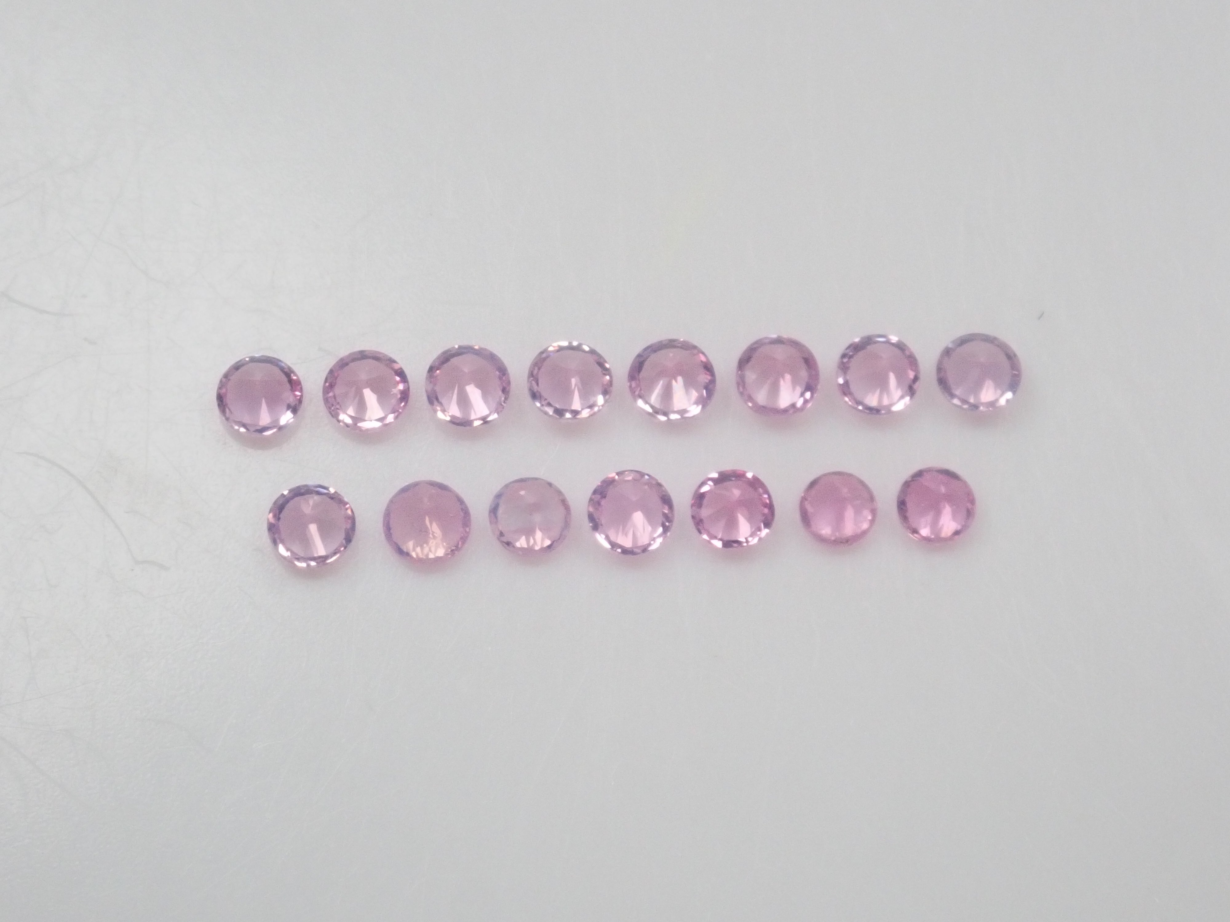 【10/12 22時販売】《限定15石》ベトナム産非加熱シルキーピンクサファイア1石ルース（2.5mm,ラウンドカット）《複数購入割引有》