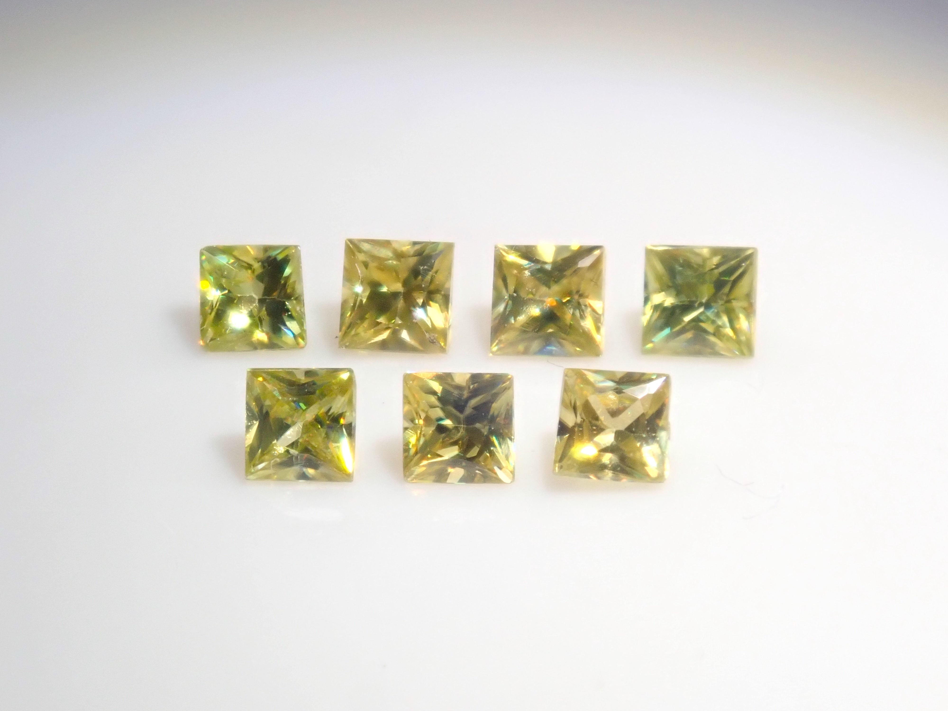 Limited to 7 stones: 1 loose sphene stone from Madagascar (2mm, princess cut) Multiple purchase discounts available