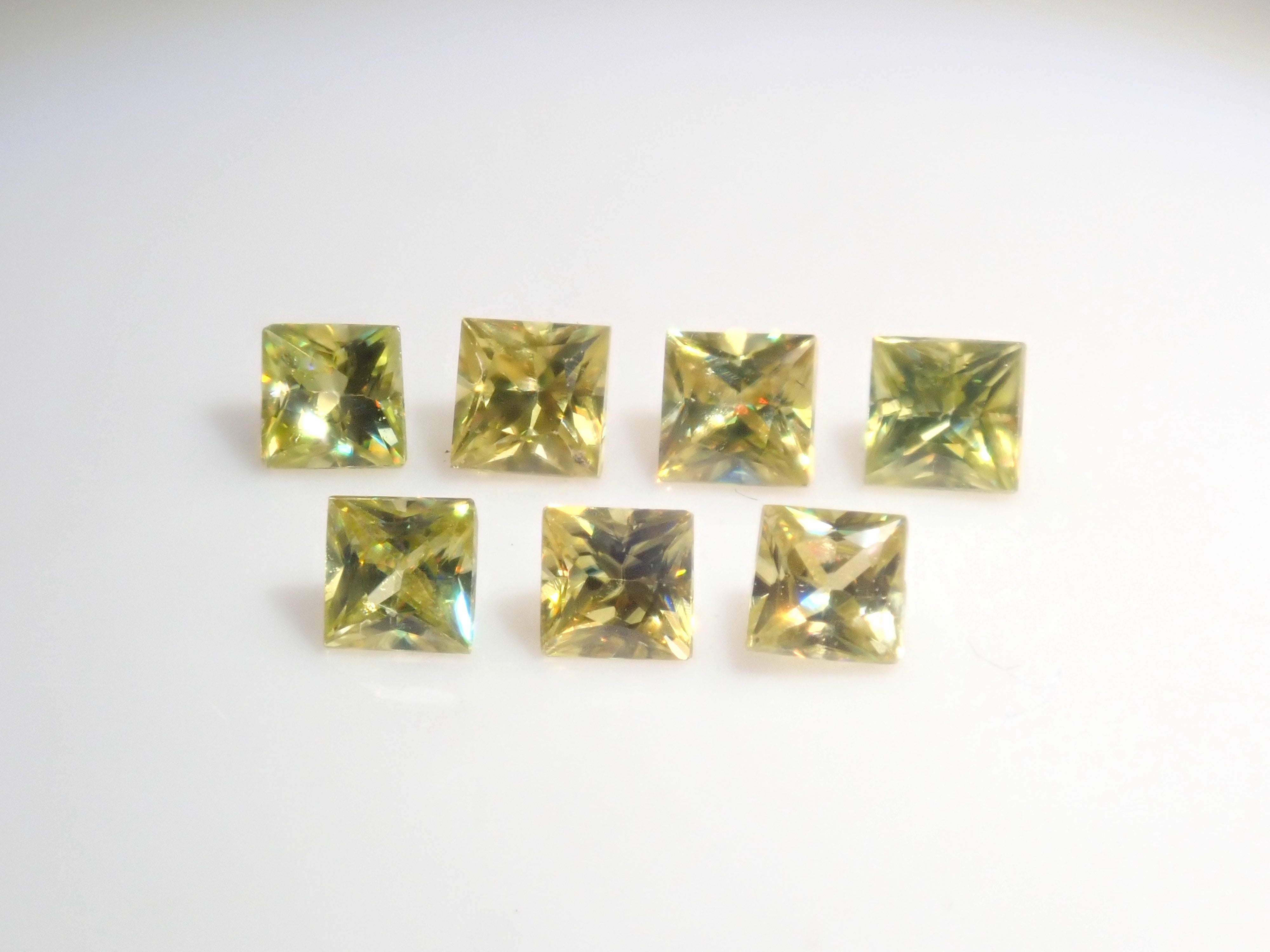 Limited to 7 stones: 1 loose sphene stone from Madagascar (2mm, princess cut) Multiple purchase discounts available