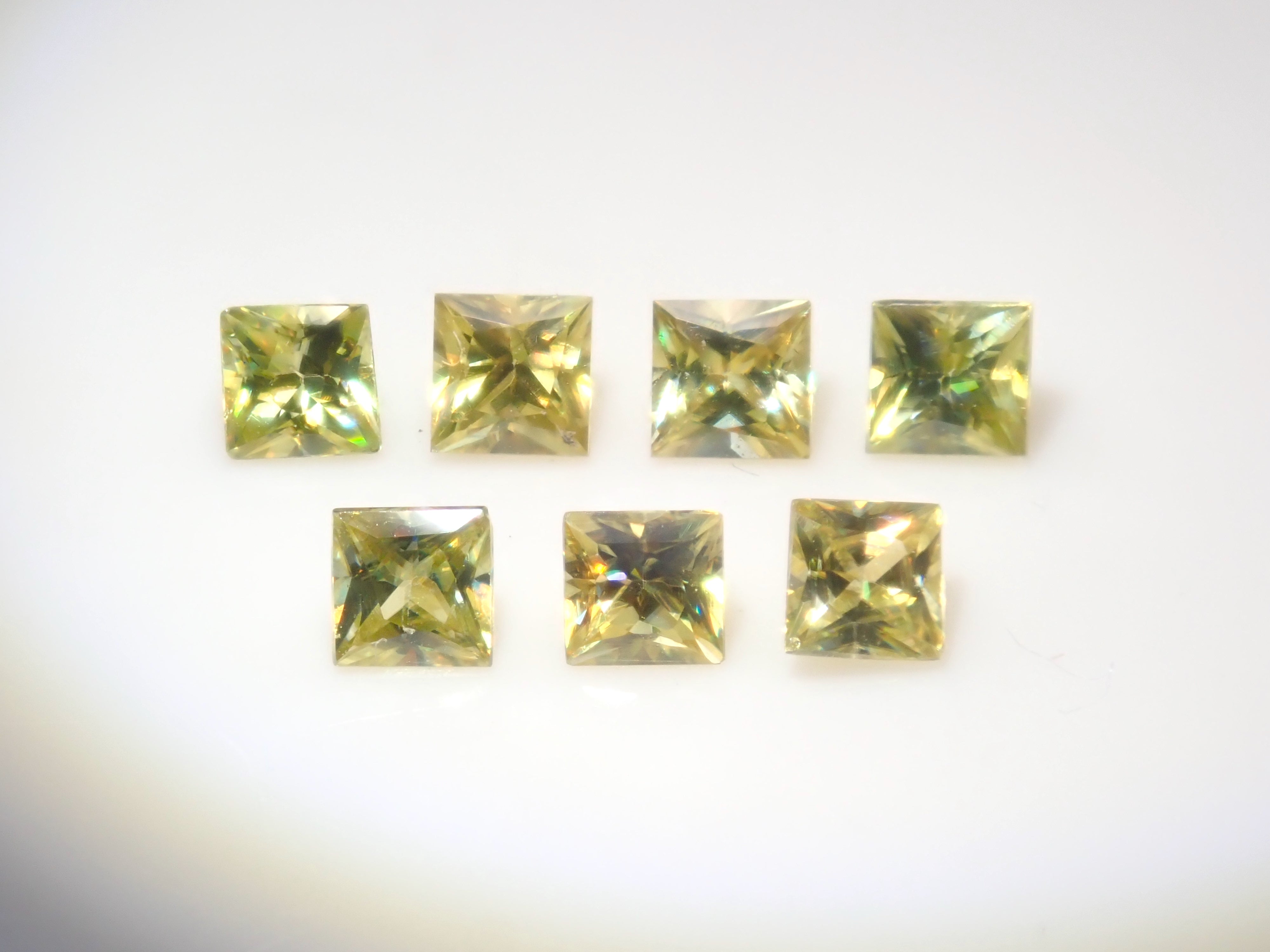 Limited to 7 stones: 1 loose sphene stone from Madagascar (2mm, princess cut) Multiple purchase discounts available