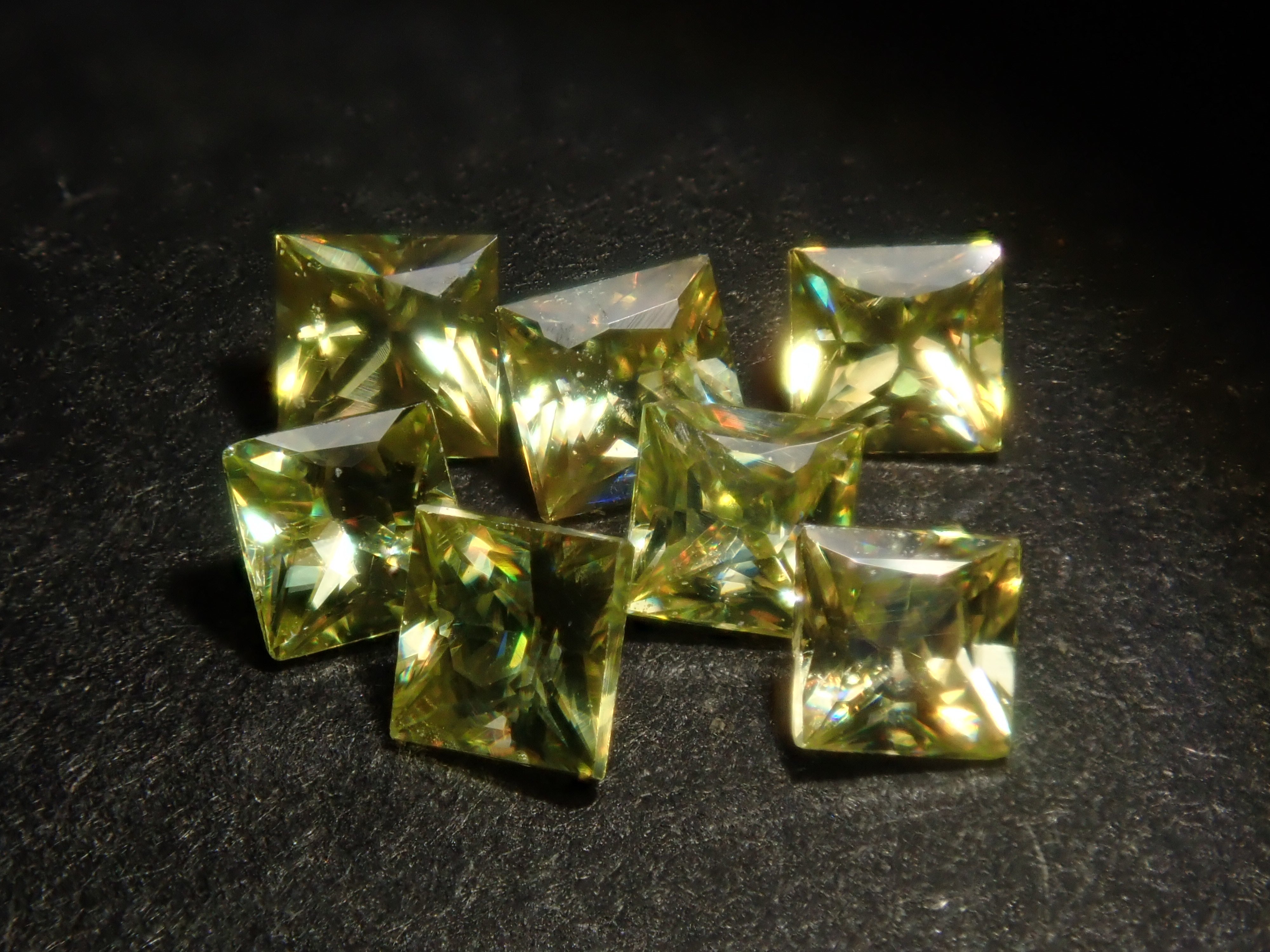 Limited to 7 stones: 1 loose sphene stone from Madagascar (2mm, princess cut) Multiple purchase discounts available