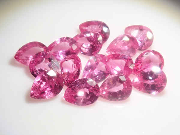 Ｂ☆新品 echo & Synchro jelly ピンク モザンビーク産ホットピンクサファイア1石ルース(ペアシェイプ