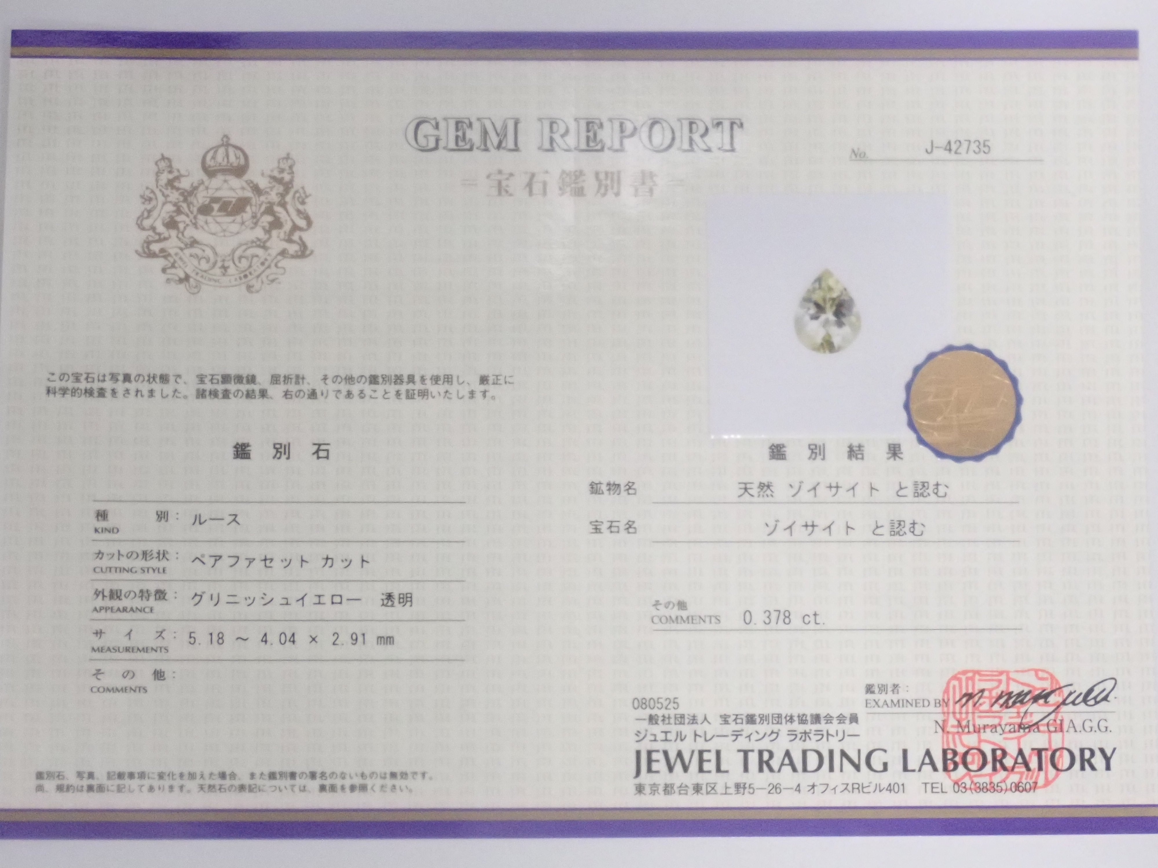 【10/5 22時販売】《限定9石》全石鑑別書付・ゾイサイト1石ルース（イエロー、ピンクブラウン、グリーンなど）《複数購入割引有》