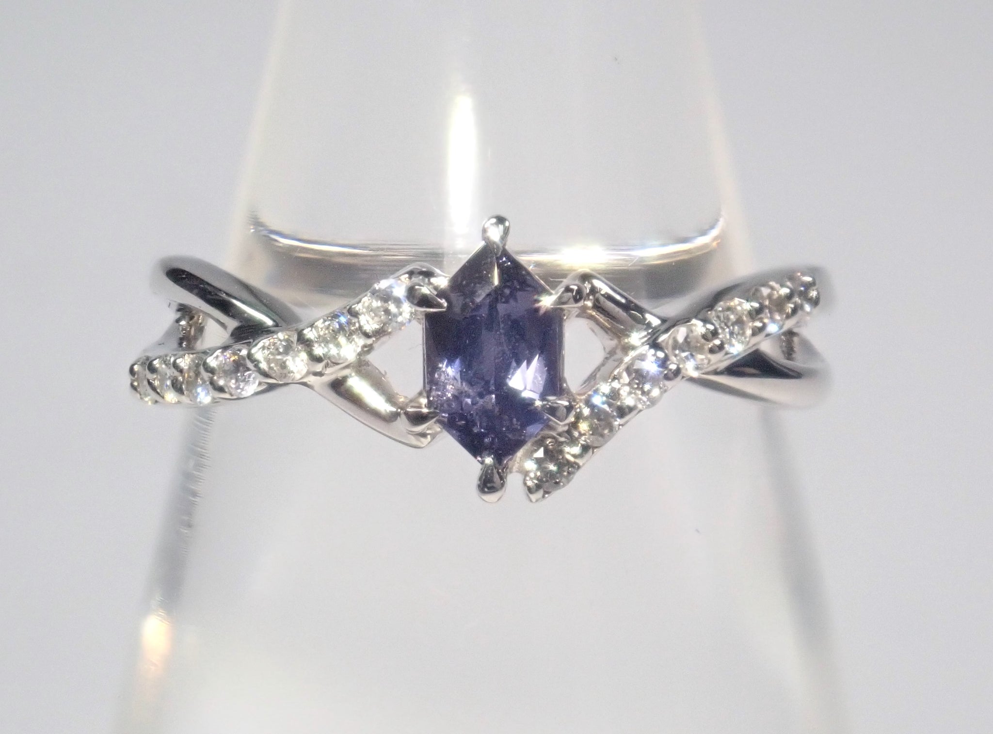 Pt950 特殊検査済バナジウム コーネルピン ダイヤモンド リング 0.92ct  