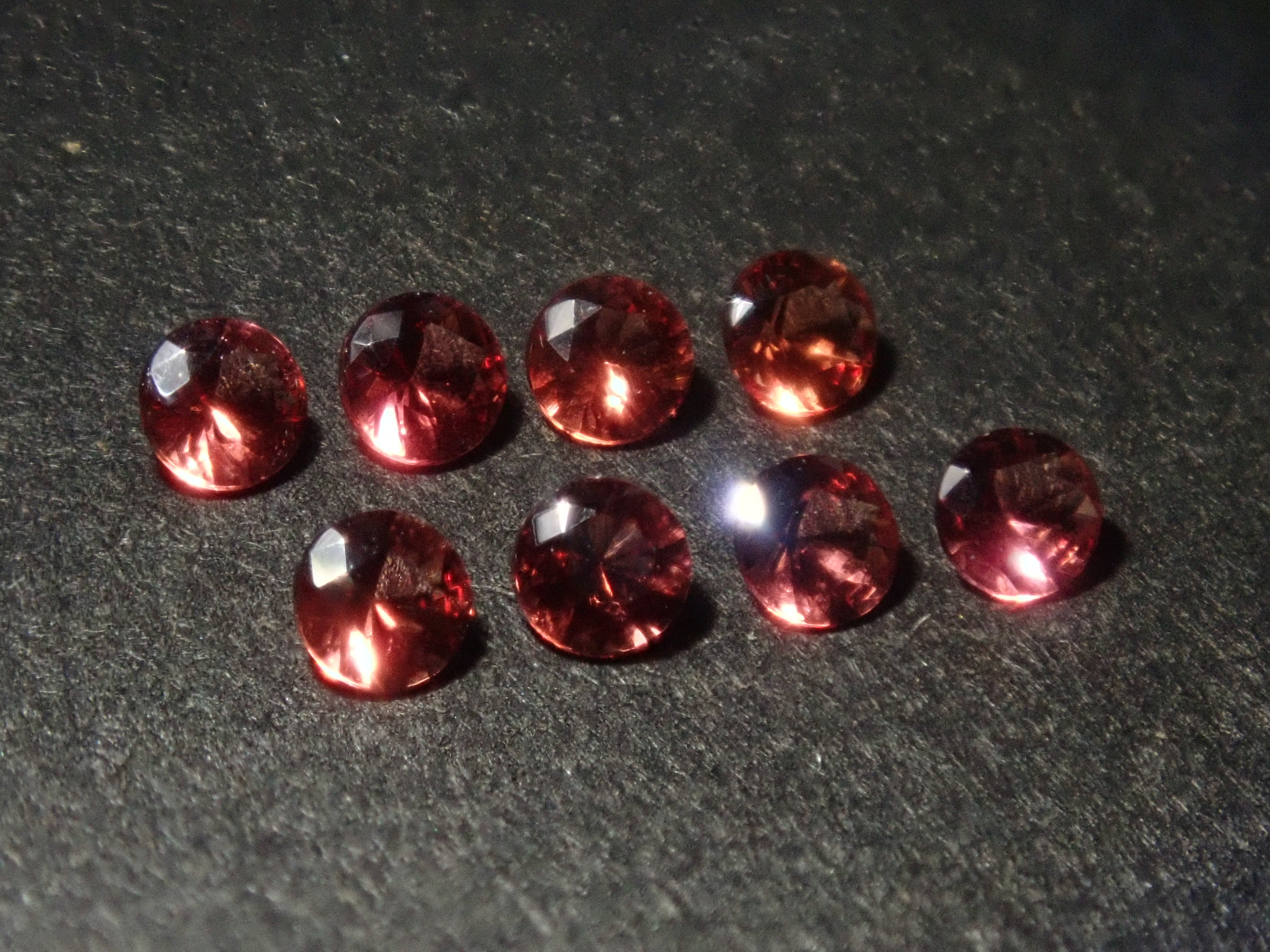 Limited to 8 stones - New in Tucson - Canadian Eudialite (Round Cut, Approx. 2mm) - Multiple purchase discounts available