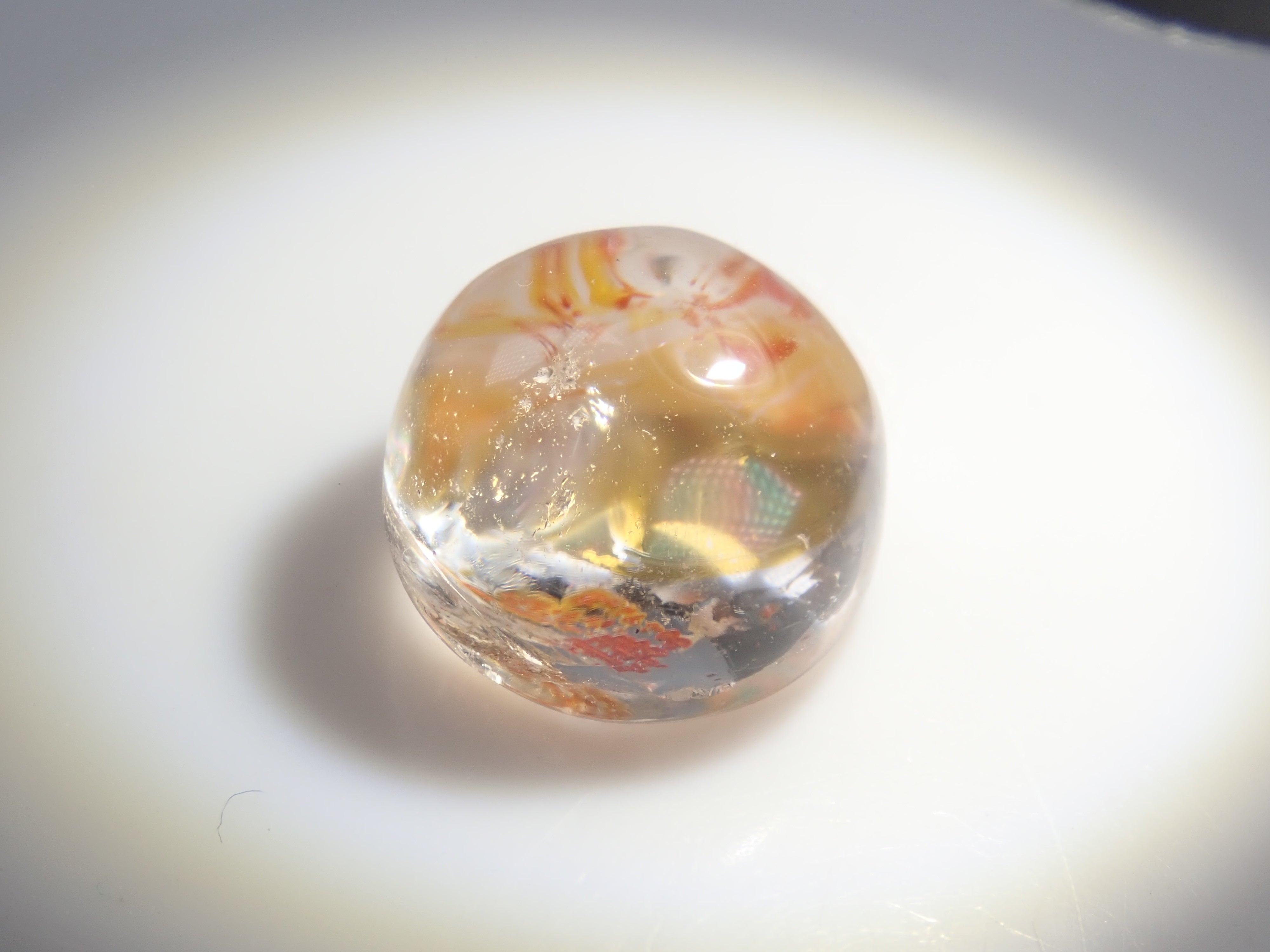 【8/27 22時販売】《限定7石》ブラジル産ライモナイトインクォーツ1石ルース（平均6ct）《複数購入割引有》