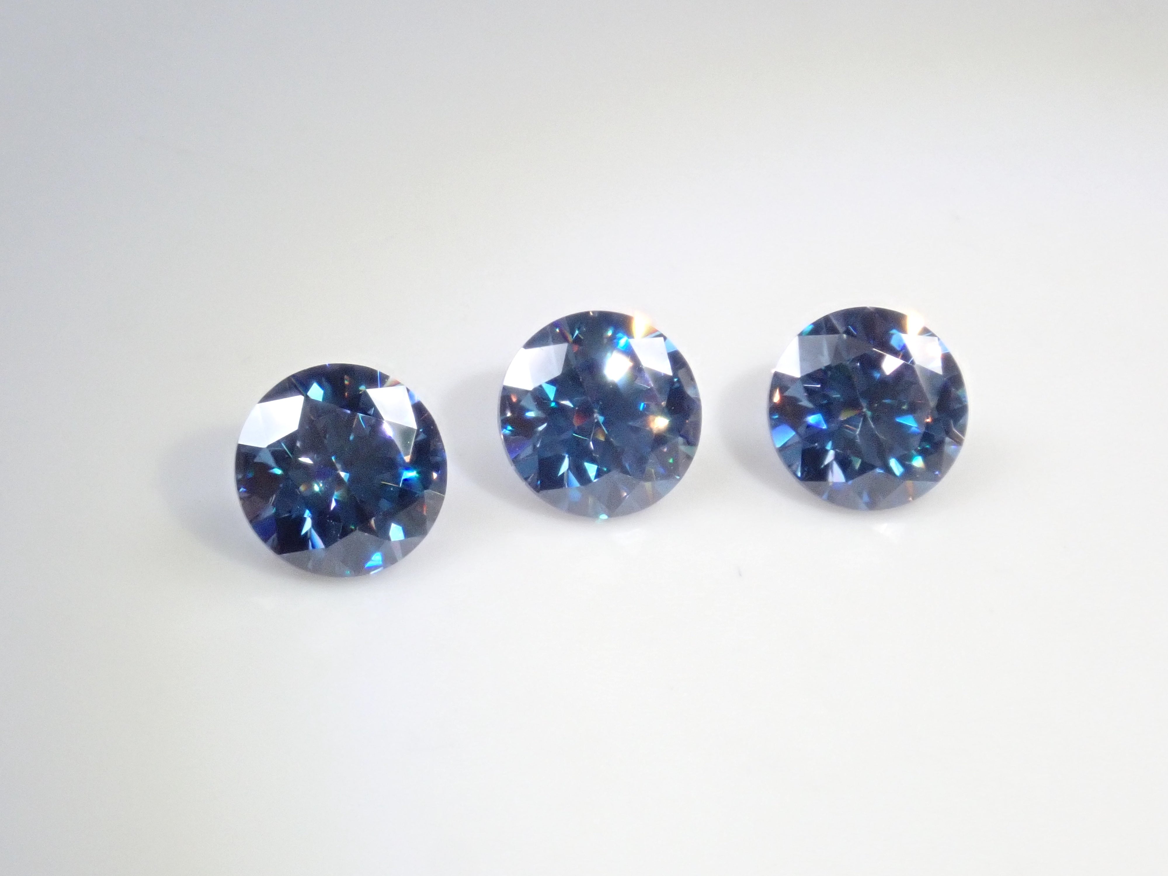 Synthetic Blue Moissanite 1 Stone Loose (6mm, Round Cut) {Multiple Purchase Discounts Available}