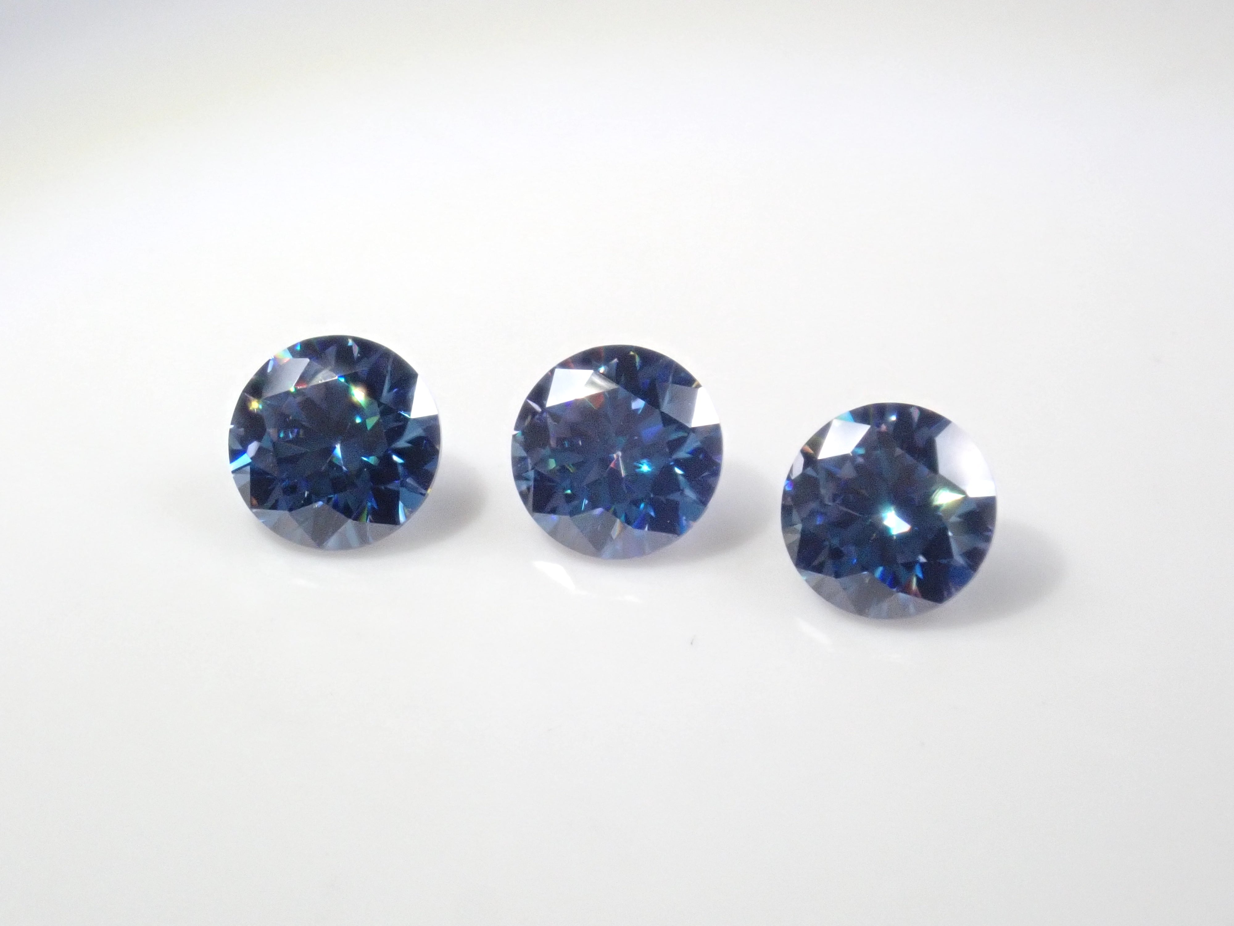 Synthetic Blue Moissanite 1 Stone Loose (6mm, Round Cut) {Multiple Purchase Discounts Available}