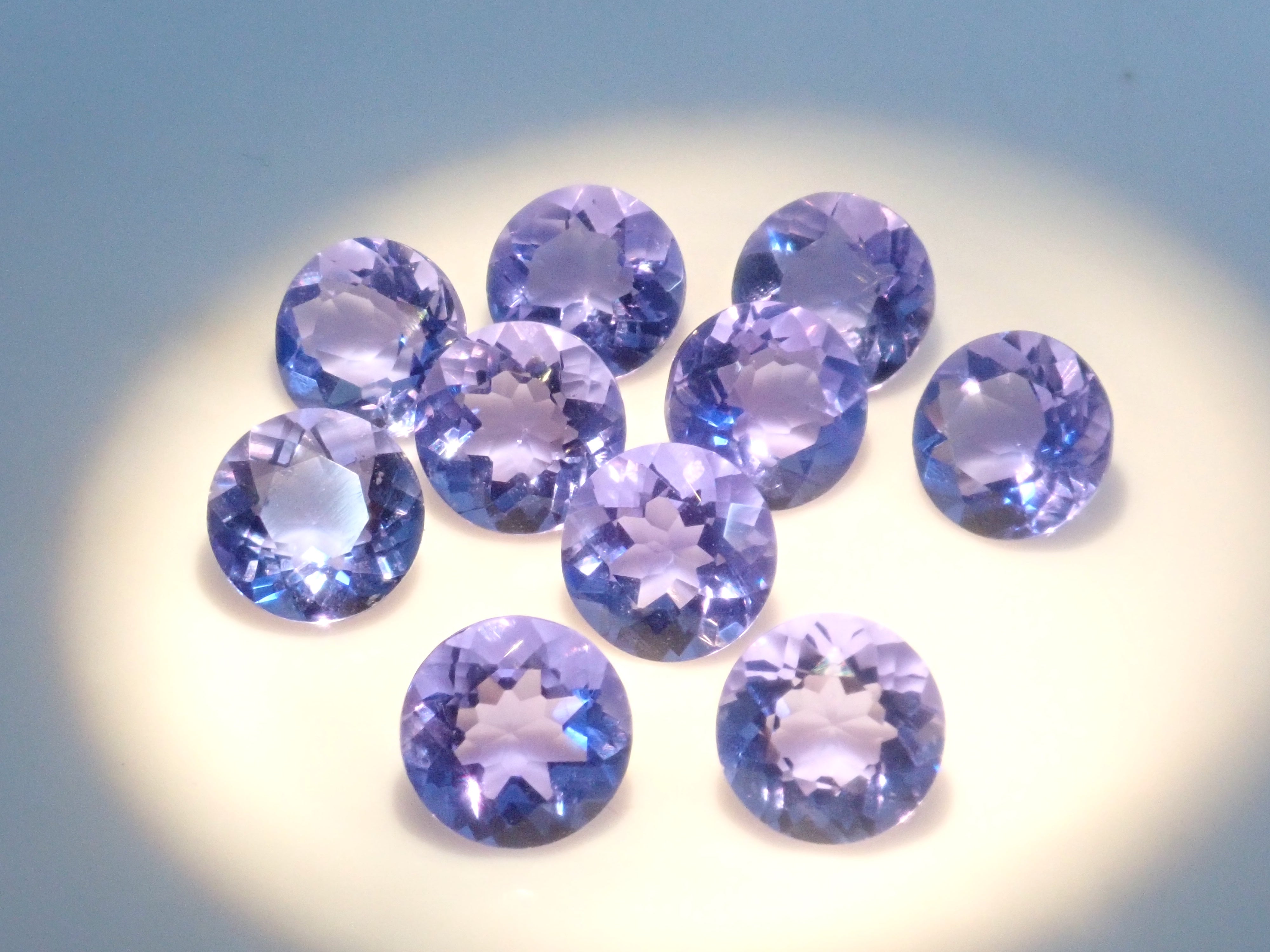 Chinese color change fluorite 1 stone loose (6mm, round cut) {Multiple purchase discount available}