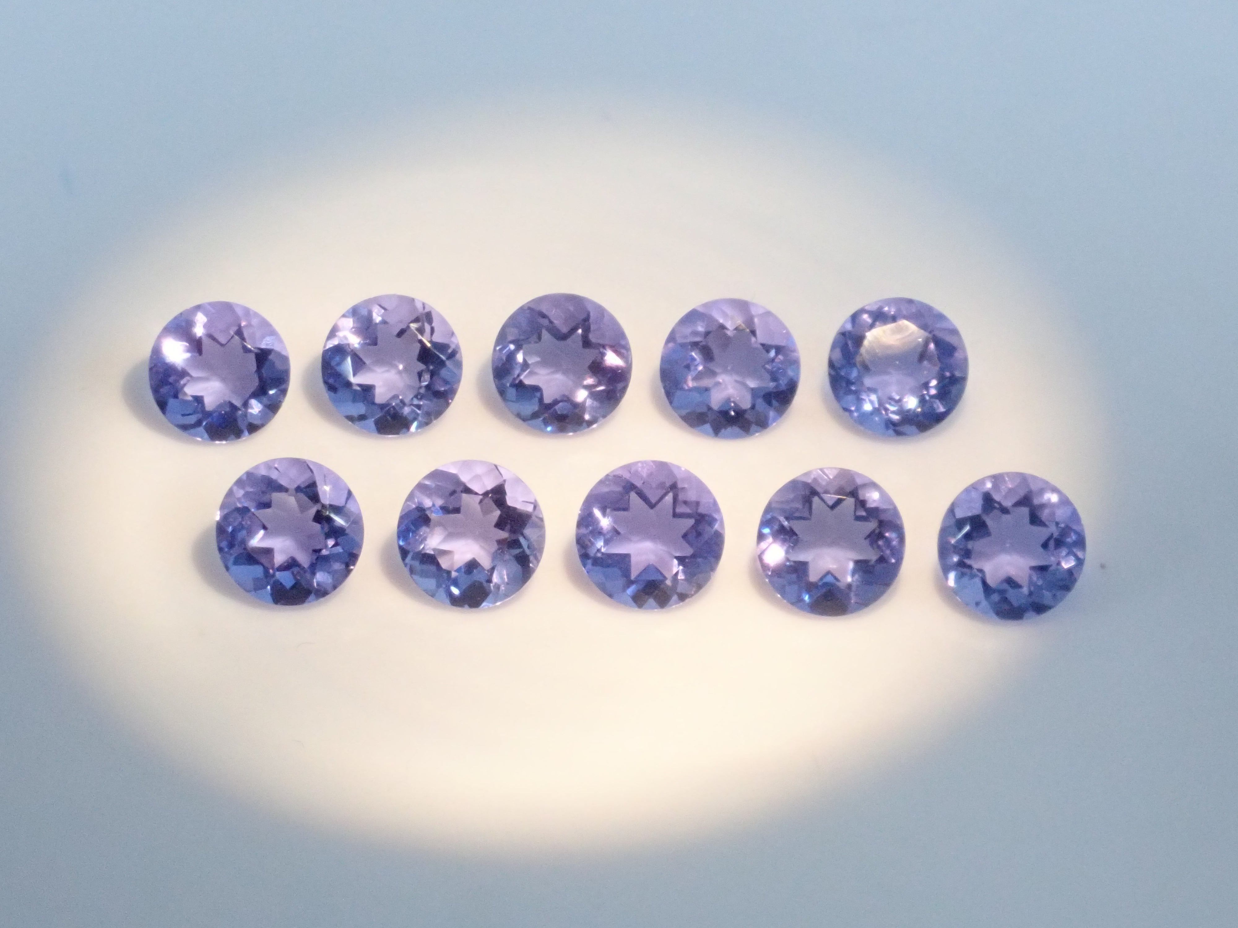 Chinese color change fluorite 1 stone loose (7mm, round cut) {Multiple purchase discount available}