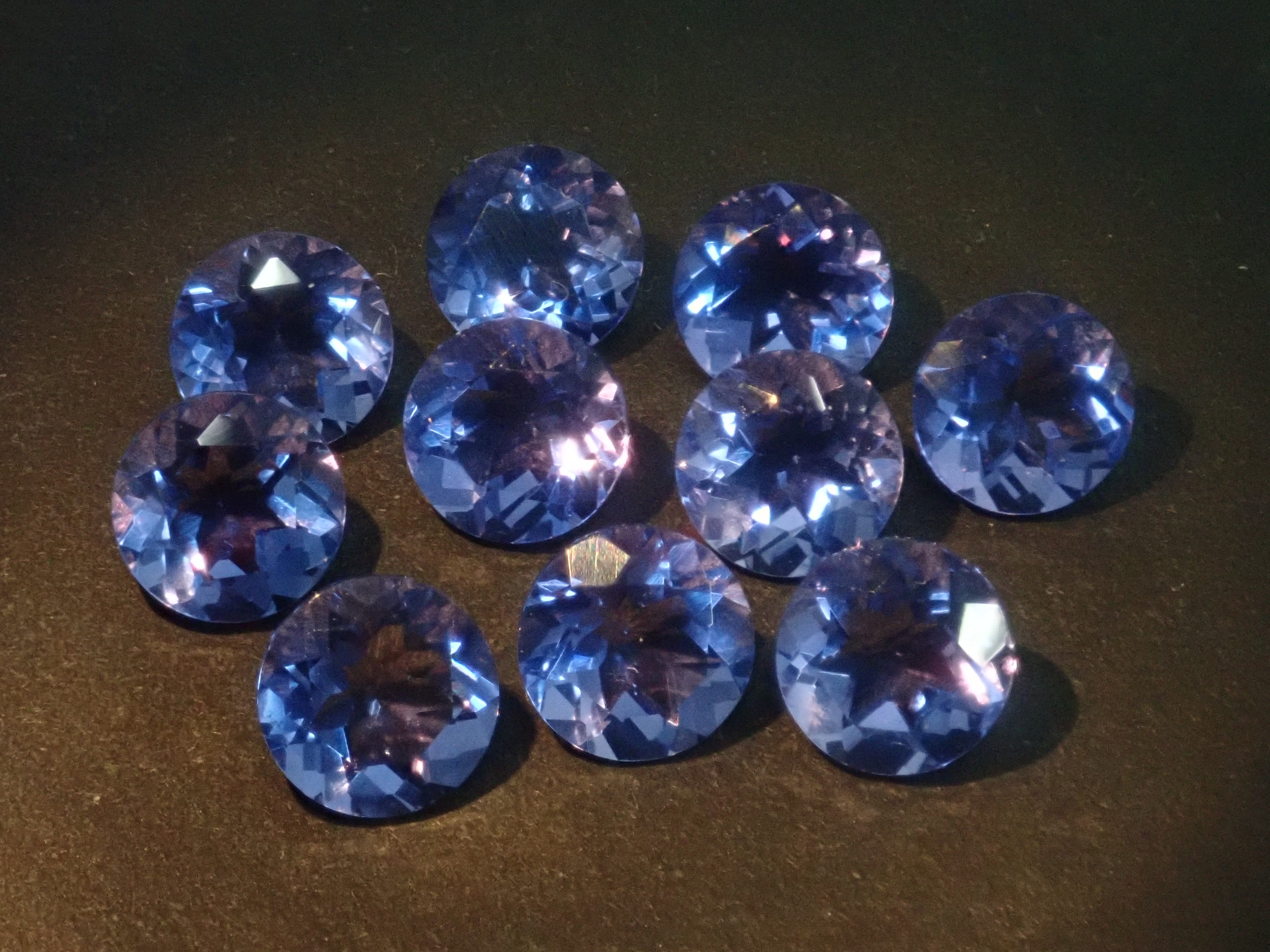 Chinese color change fluorite 1 stone loose (7mm, round cut) {Multiple purchase discount available}