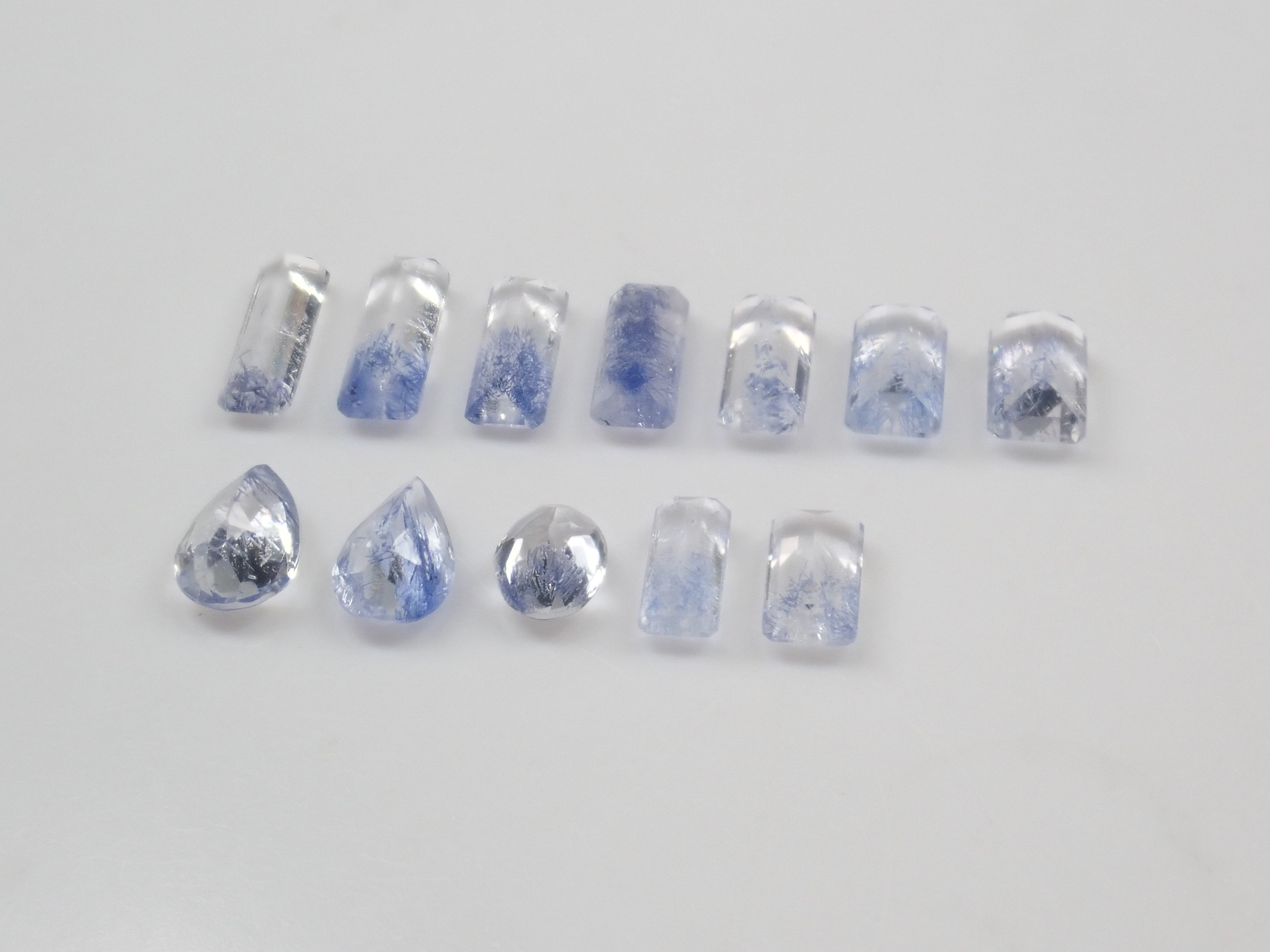 【2/23 22時販売】《限定12石》ツーソン新着の良質なブラジル産デュモルチェライトインクォーツ（ファセットカット）《複数購入割引有》