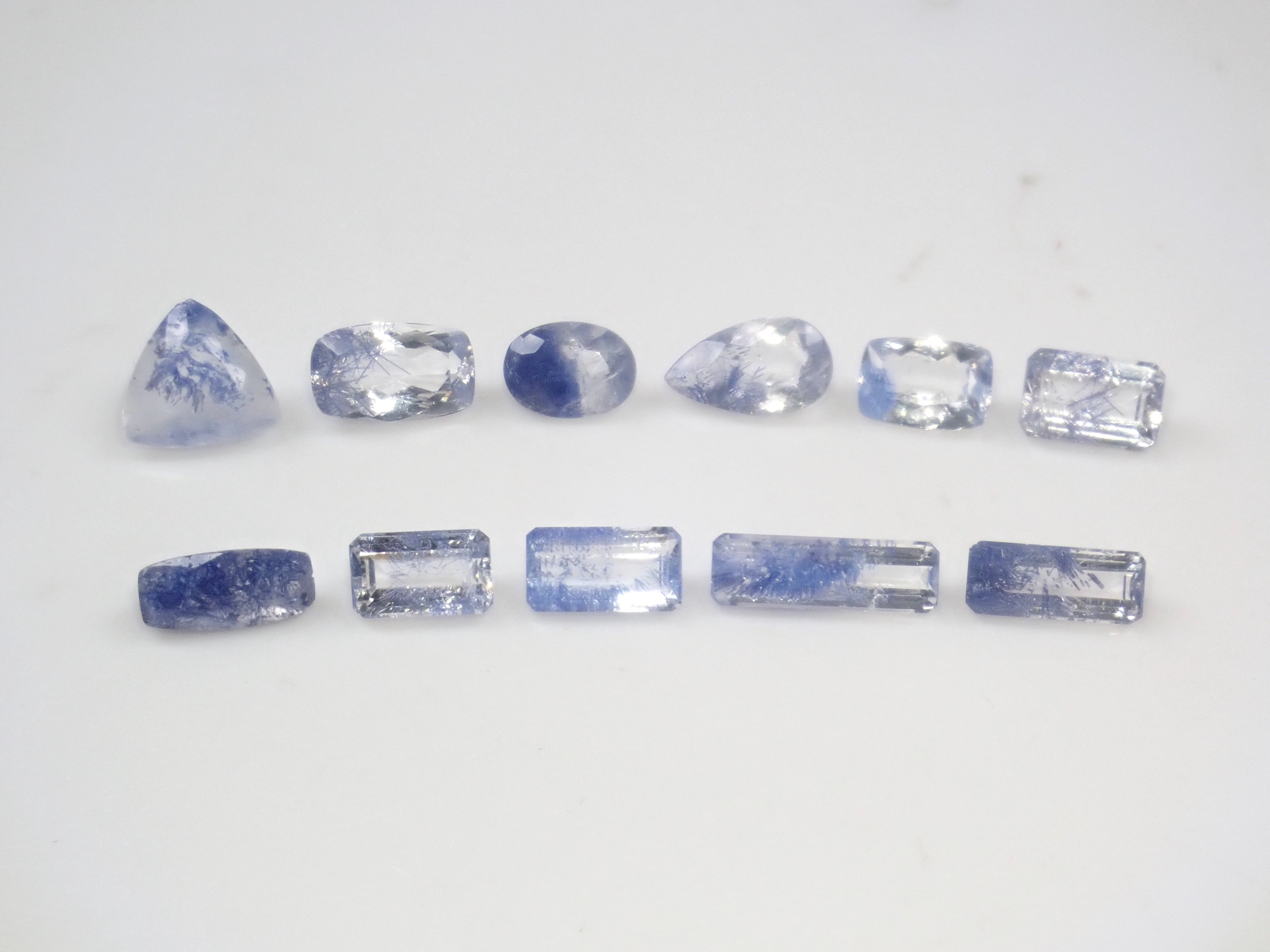 【3/15 22時販売】《ツーソン新着・限定11石》ファセットカットのブラジル産デュモルチェライトインクォーツ《複数購入割引有》