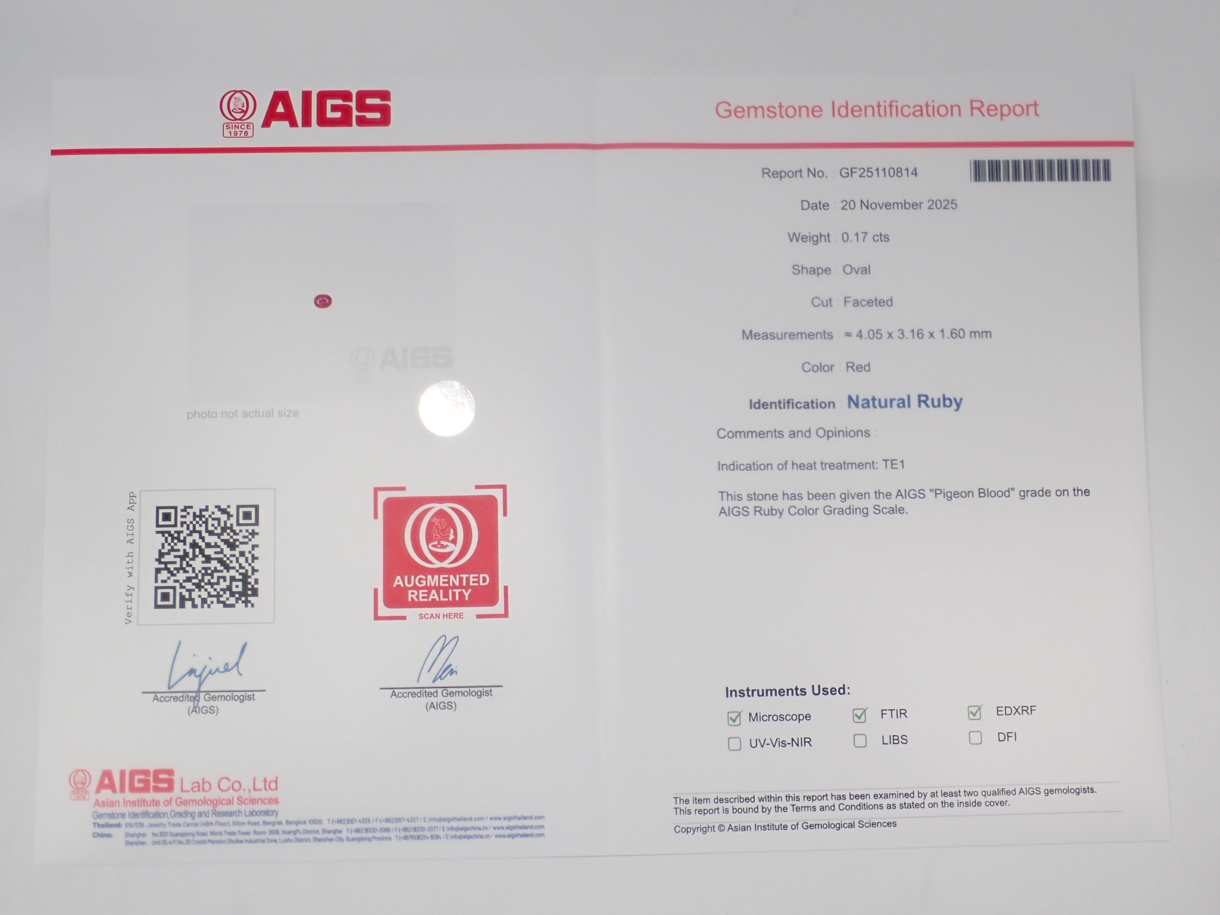 【2/28 22時販売】《限定10石》通常39,800円のピジョンブラッドルビーAIGS鑑別書含む赤色宝石ガチャ《複数購入割引有》