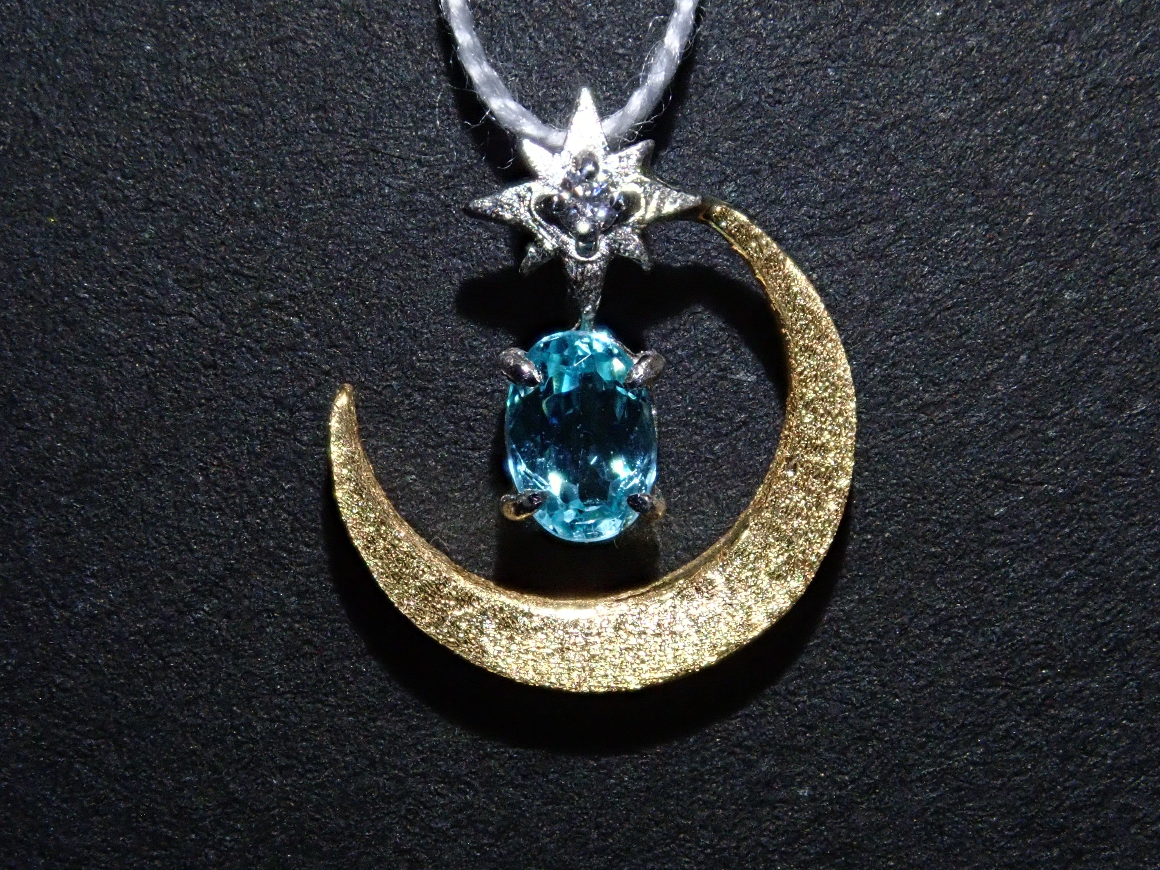 【1/12 22時販売】K18/Pt950 ブラジル産パライバトルマリン・ダイヤモンドペンダントトップ（ネックレストップ）