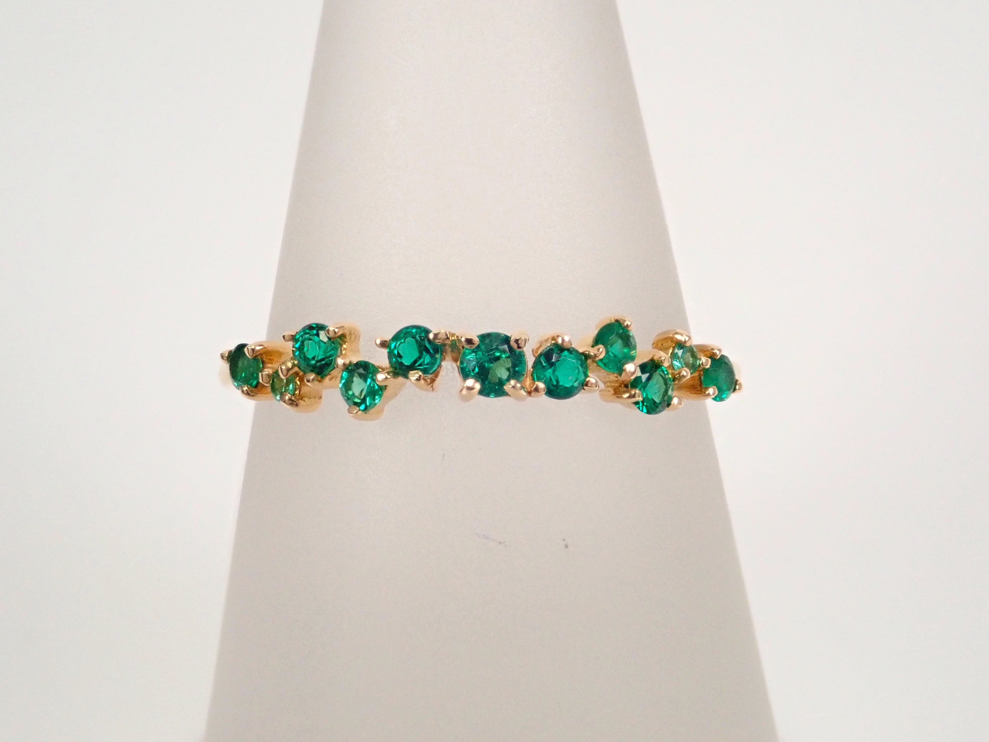 18K Yellow Gold Colombian Emerald Ring