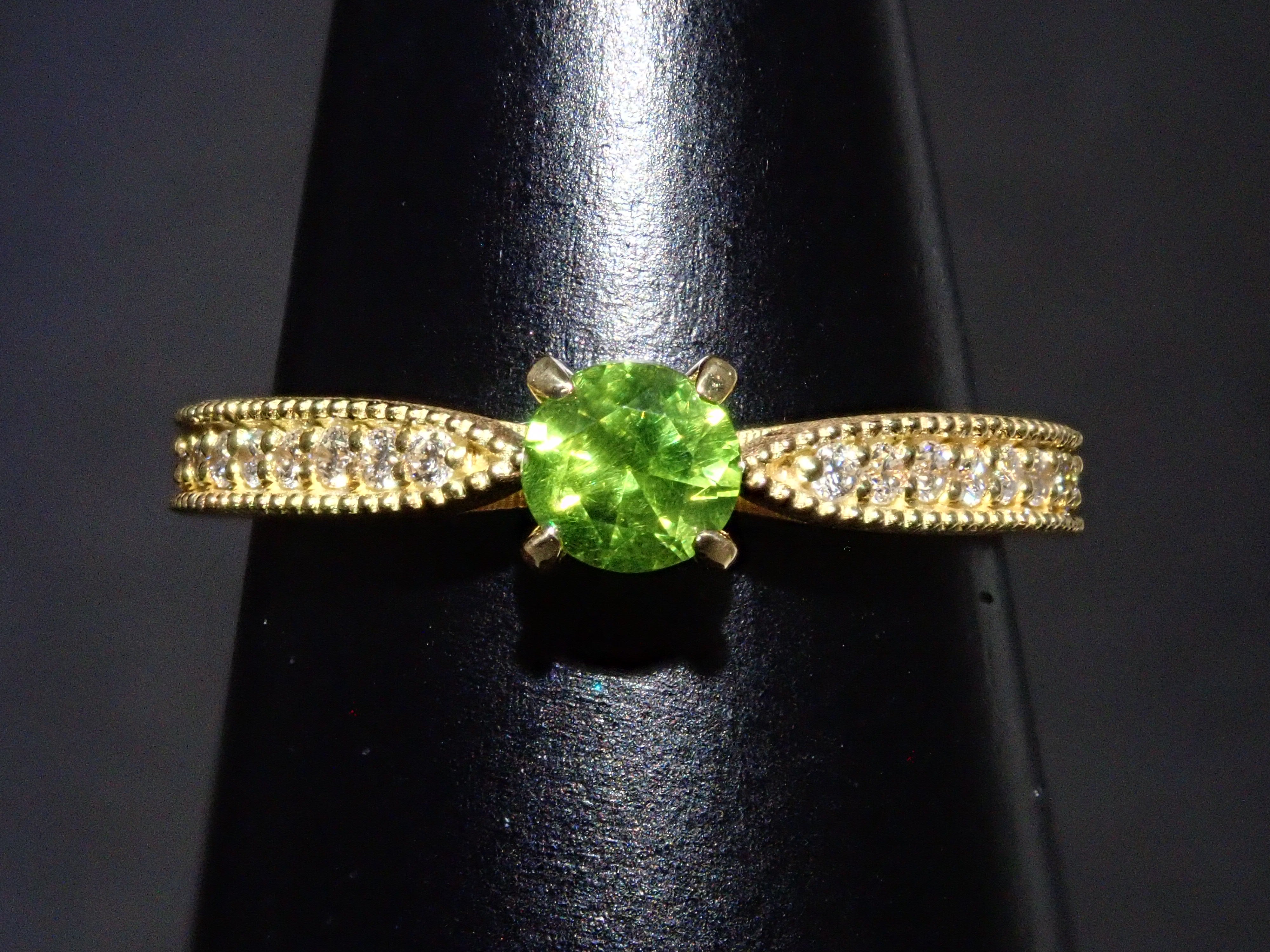 抽選販売0201_07】K18YG ロシア産デマントイドガーネット（ホース