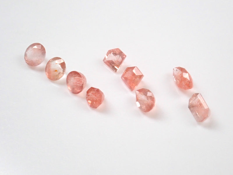 {4 stones remaining} 1 strawberry quartz loose stone (faceted cut) from Kazakhstan {Multiple purchase discounts available}