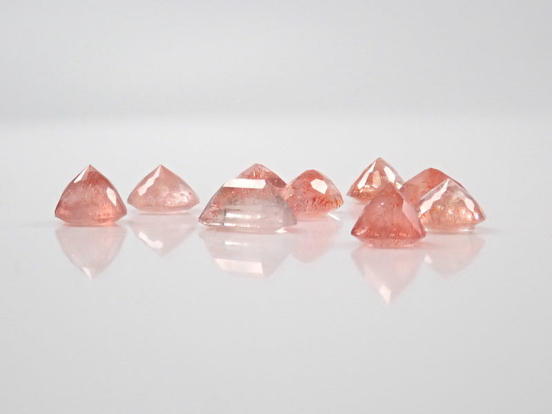 {4 stones remaining} 1 strawberry quartz loose stone (faceted cut) from Kazakhstan {Multiple purchase discounts available}