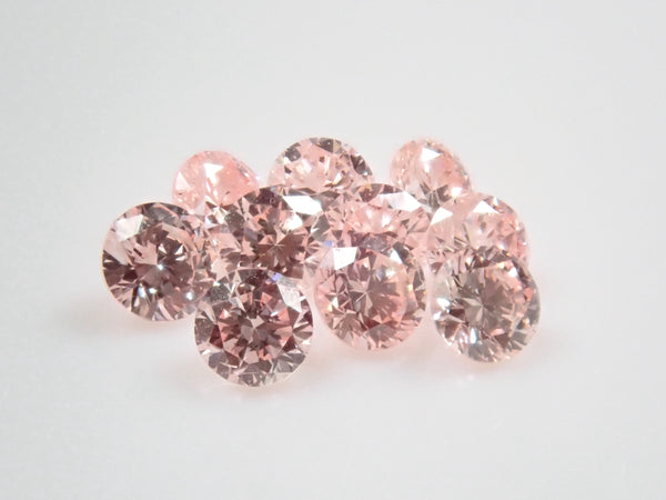 Lab-grown pink diamond (2mm, synthetic pink diamond, about Fancy Light Pink) 1 stone loose (multiple purchase discount available)