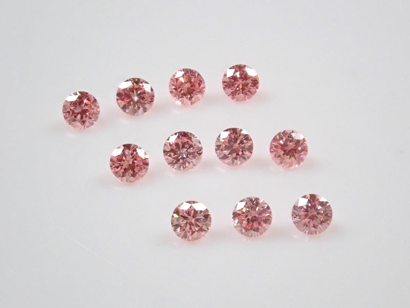 Lab-grown pink diamond (2mm, synthetic pink diamond, about Fancy Vivid Pink) 1 stone loose (multiple purchase discount available)