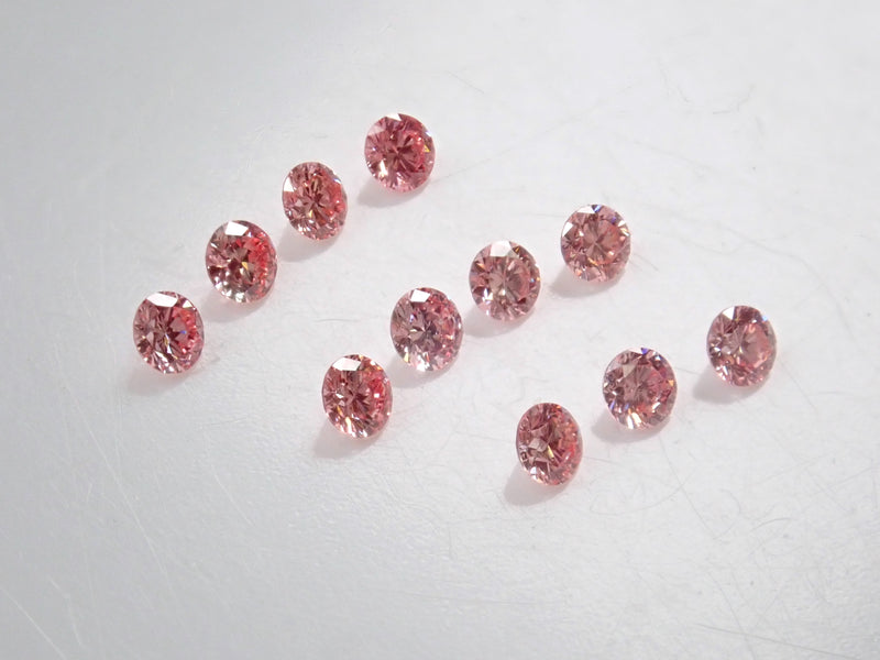Lab-grown pink diamond (2mm, synthetic pink diamond, about Fancy Vivid Pink) 1 stone loose (multiple purchase discount available)