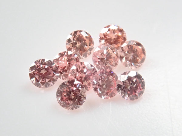 Lab-grown pink diamond (2mm, synthetic pink diamond, about Fancy Intense Pink) 1 stone loose (multiple purchase discount available)
