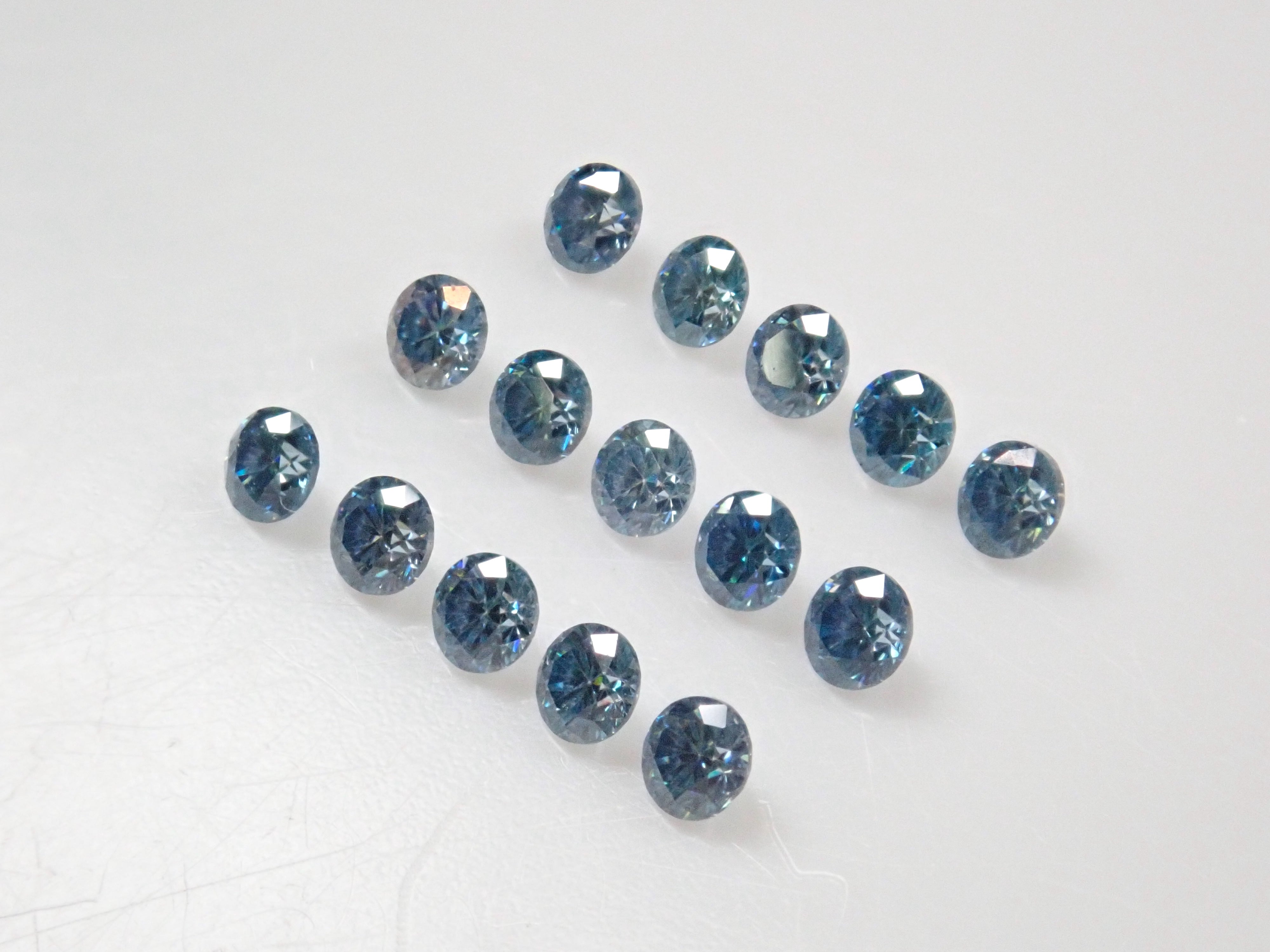 Synthetic moissanite 1 stone loose (blue moissanite, 2.0mm)《Multiple purchase discount available》